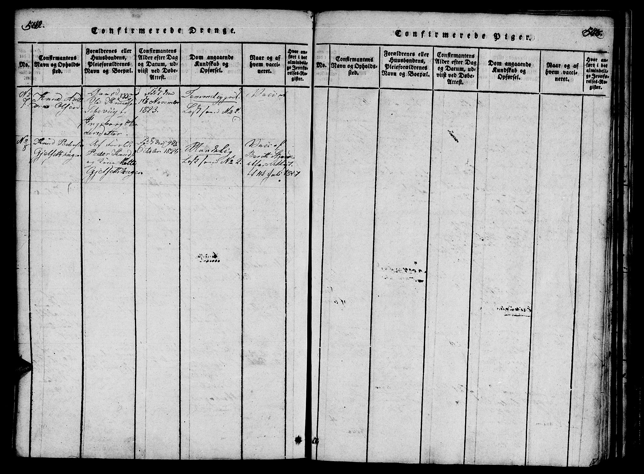 Ministerialprotokoller, klokkerbøker og fødselsregistre - Møre og Romsdal, AV/SAT-A-1454/555/L0652: Ministerialbok nr. 555A03, 1817-1843, s. 542-543