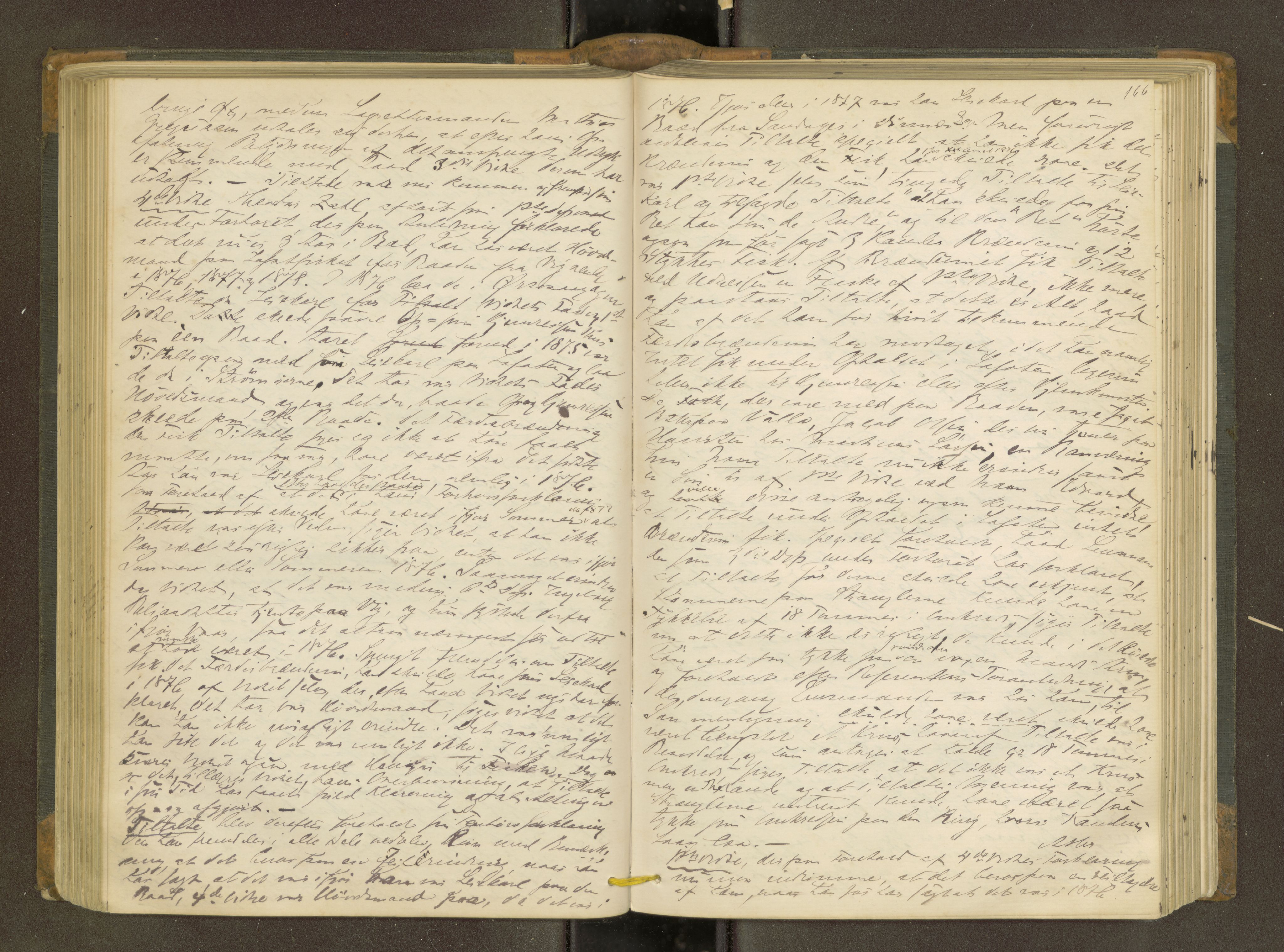 Rana sorenskriveri , AV/SAT-A-1108/1/1/1B/L0011: Ekstrarettsprotokoll, 1876-1885, s. 165b-166a