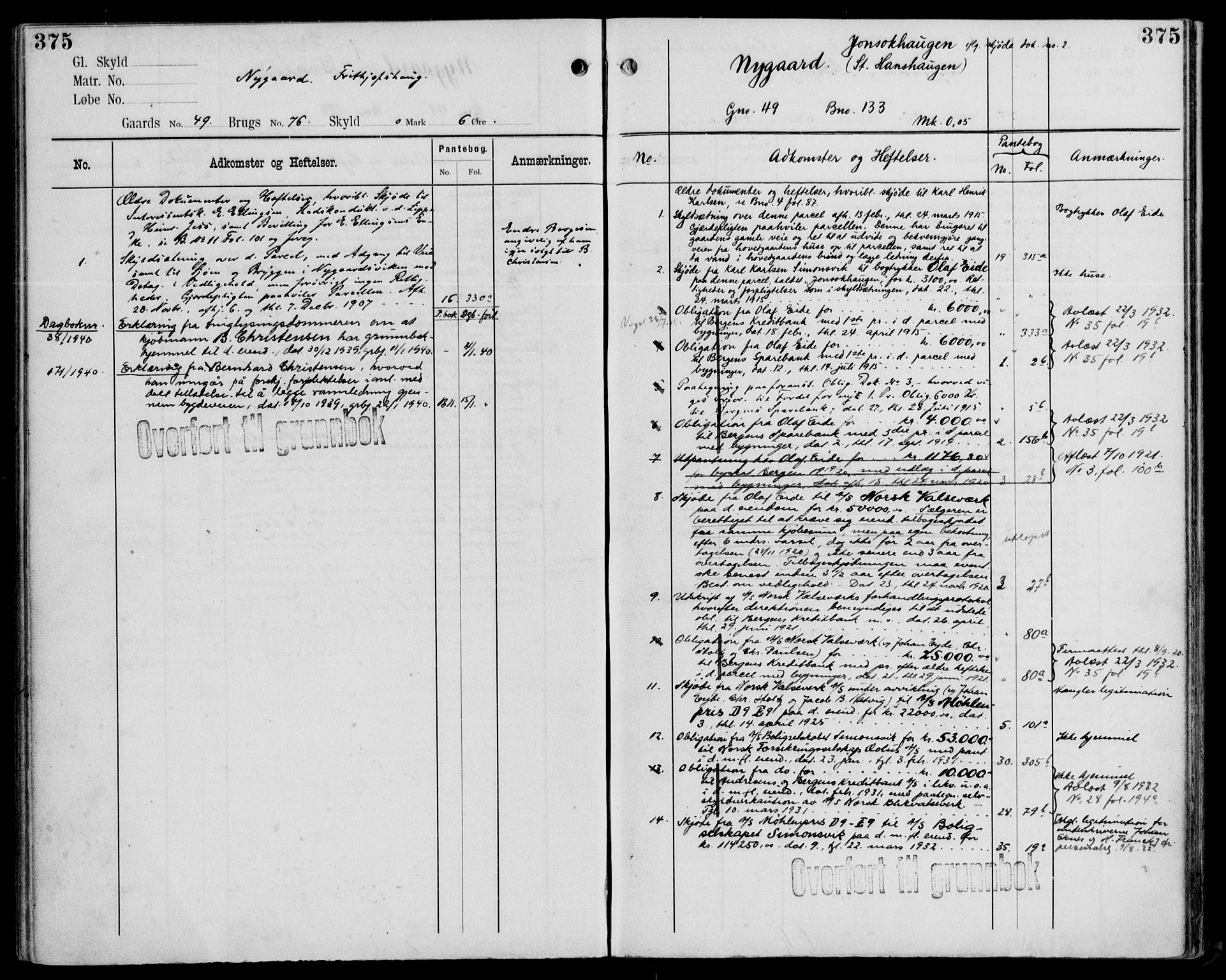 Midhordland sorenskriveri, AV/SAB-A-3001/1/G/Ga/Gab/L0110: Panteregister nr. II.A.b.110, s. 375