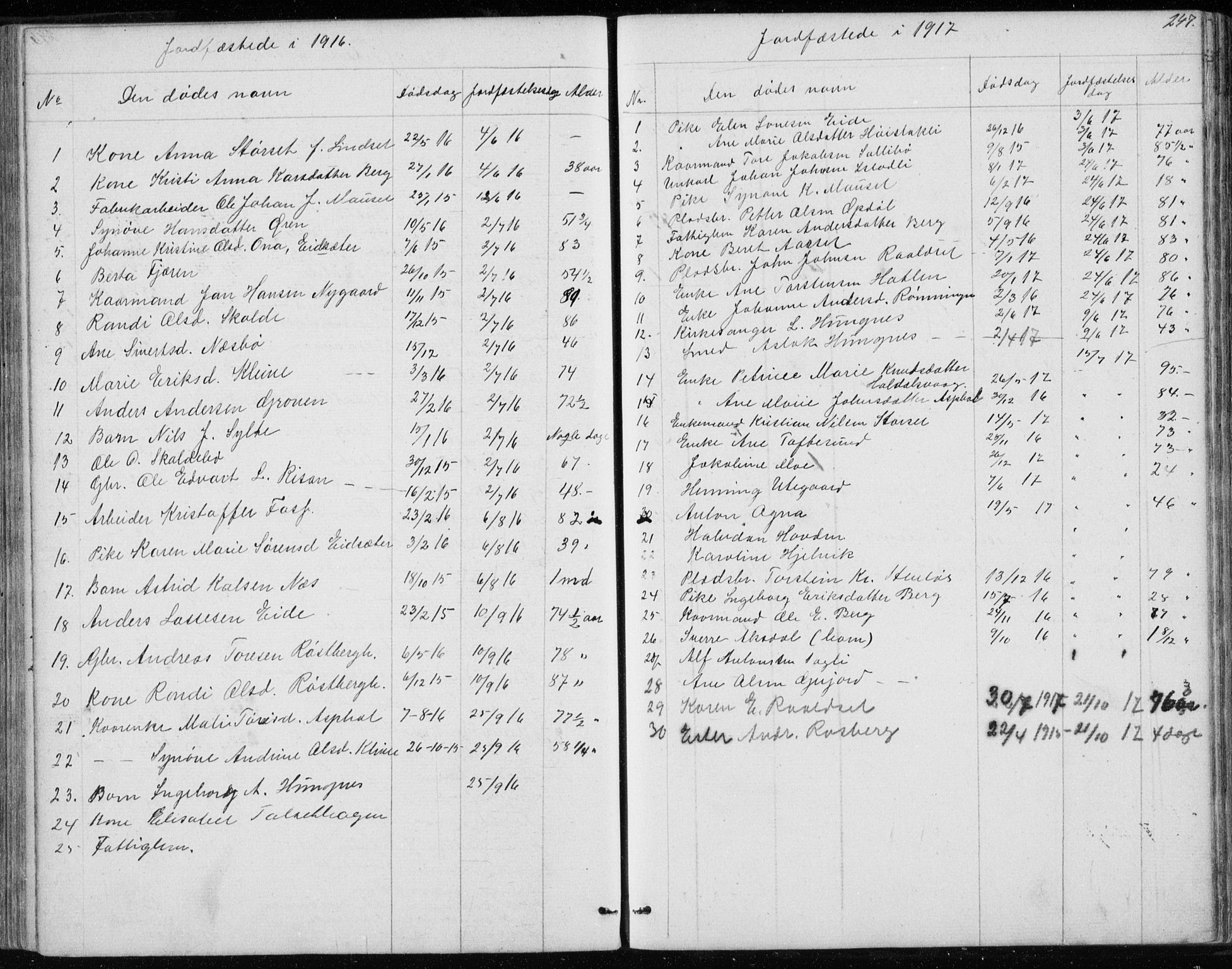 Ministerialprotokoller, klokkerbøker og fødselsregistre - Møre og Romsdal, SAT/A-1454/557/L0684: Klokkerbok nr. 557C02, 1863-1944, s. 247