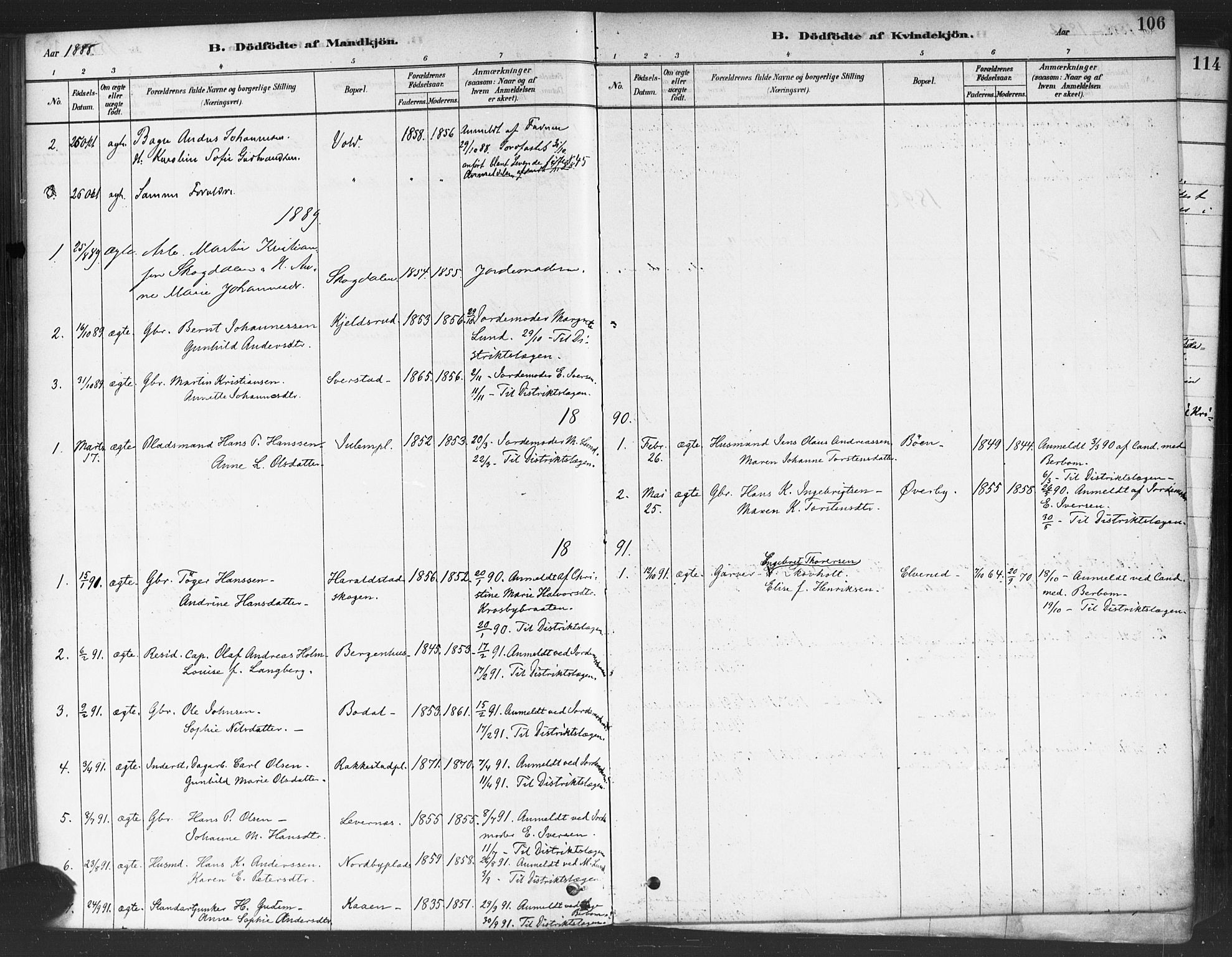 Rakkestad prestekontor Kirkebøker, AV/SAO-A-2008/F/Fa/L0012: Ministerialbok nr. I 12, 1878-1893, s. 106