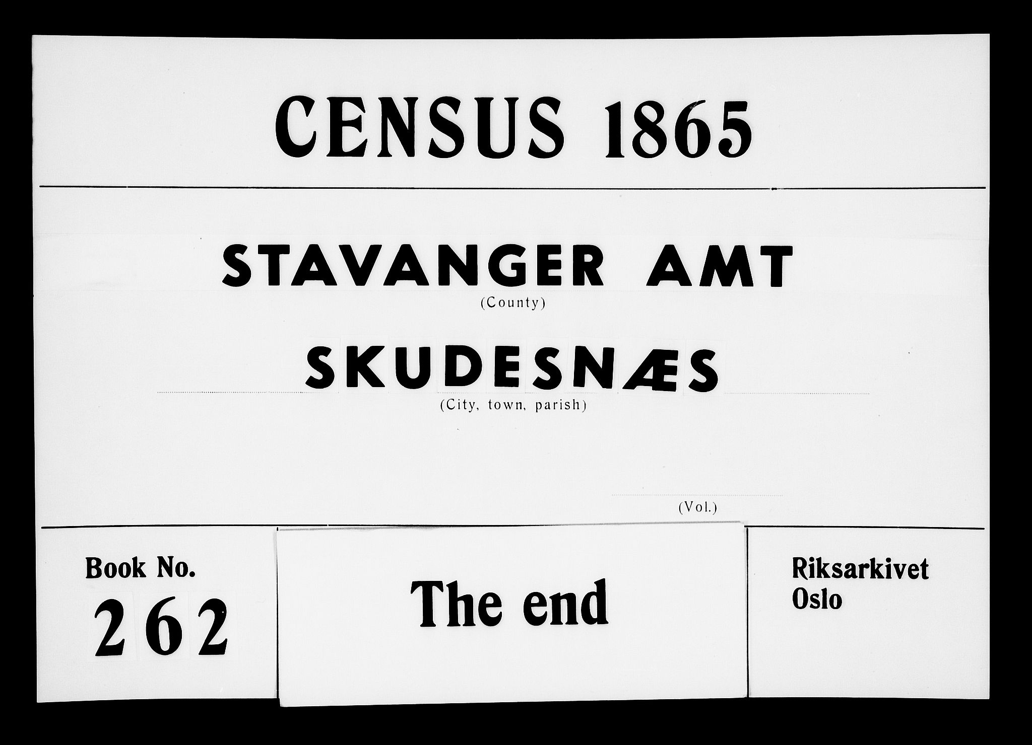 RA, Folketelling 1865 for 1150P Skudenes prestegjeld, 1865, s. 201