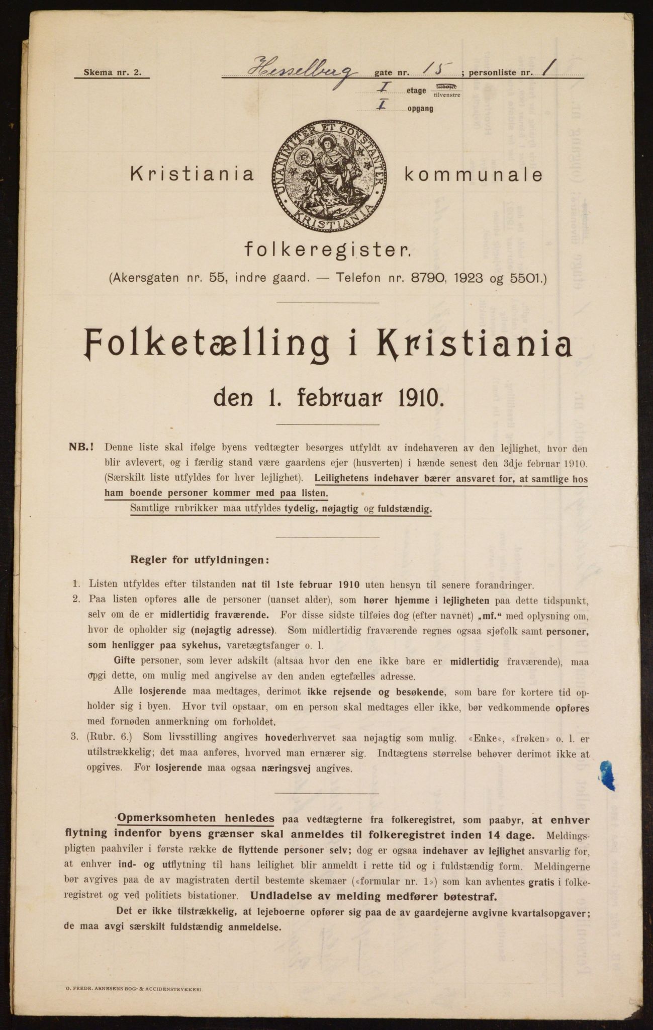 OBA, Kommunal folketelling 1.2.1910 for Kristiania, 1910, s. 39390