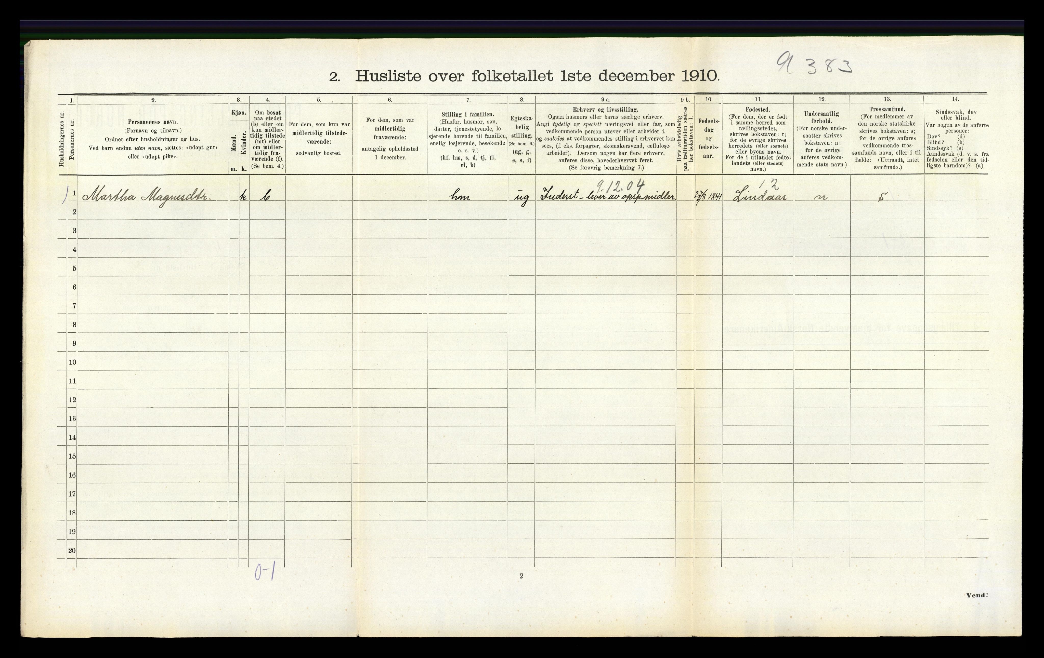 RA, Folketelling 1910 for 1254 Hamre herred, 1910, s. 401