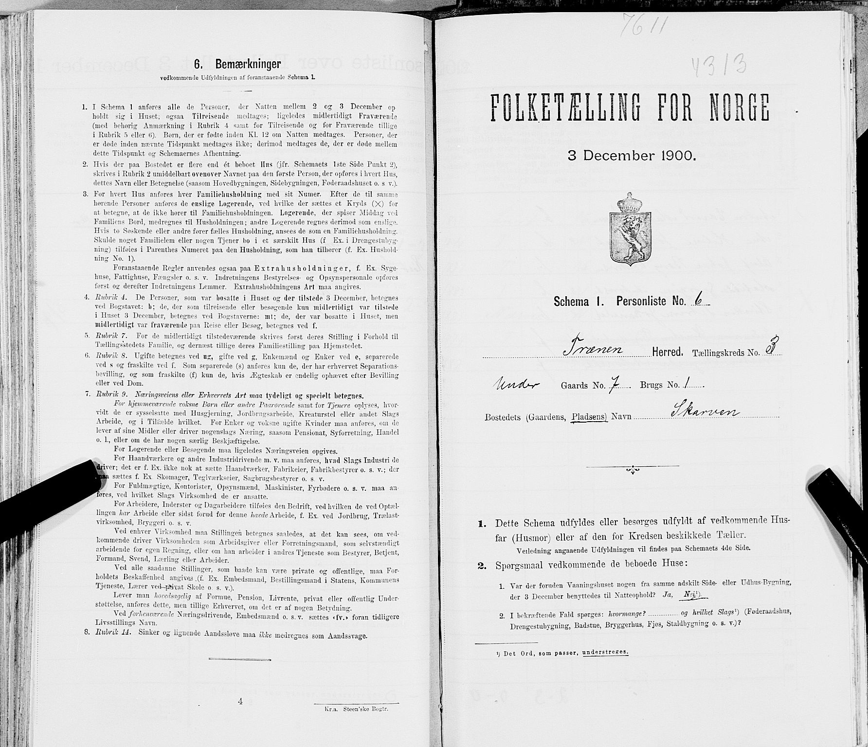 SAT, Folketelling 1900 for 1835 Træna herred, 1900, s. 235