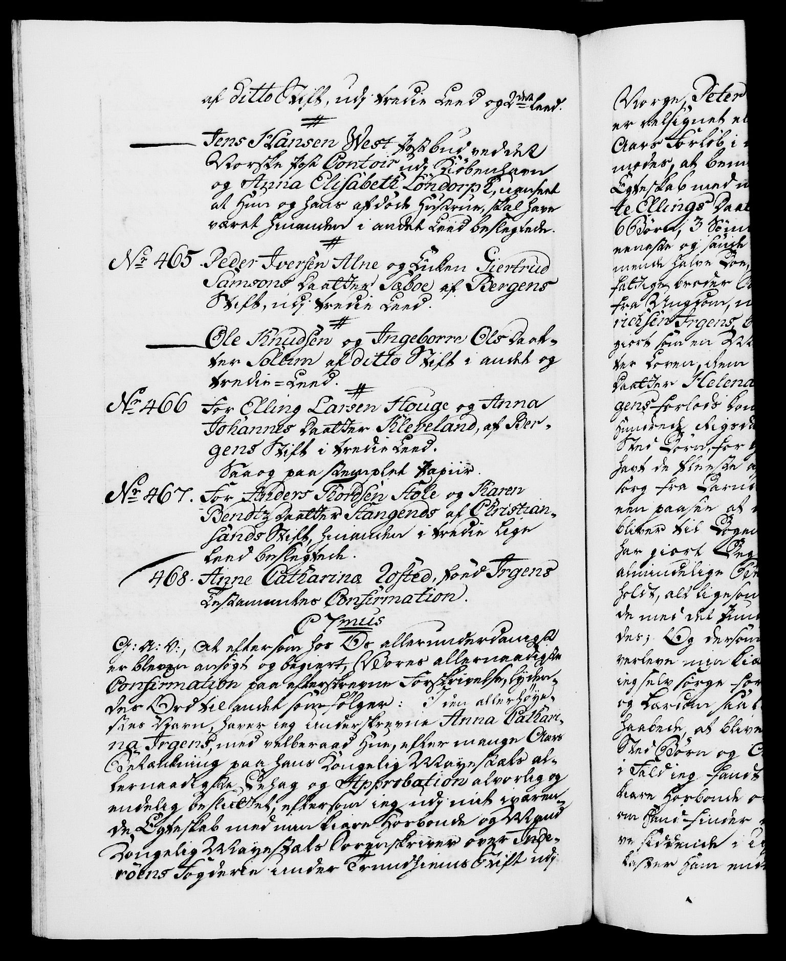 Danske Kanselli 1572-1799, RA/EA-3023/F/Fc/Fca/Fcaa/L0047: Norske registre, 1776-1778, s. 585b