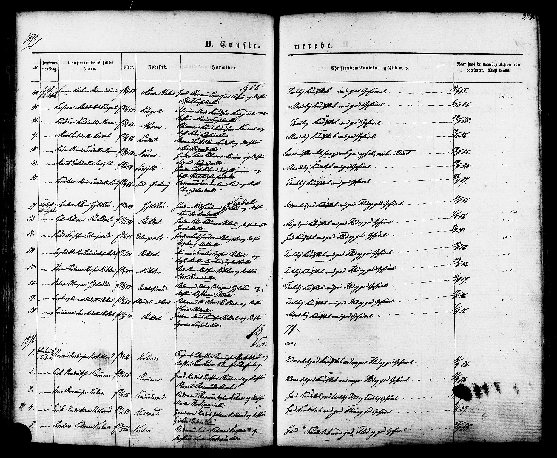 Ministerialprotokoller, klokkerbøker og fødselsregistre - Møre og Romsdal, AV/SAT-A-1454/539/L0529: Ministerialbok nr. 539A02, 1848-1872, s. 209
