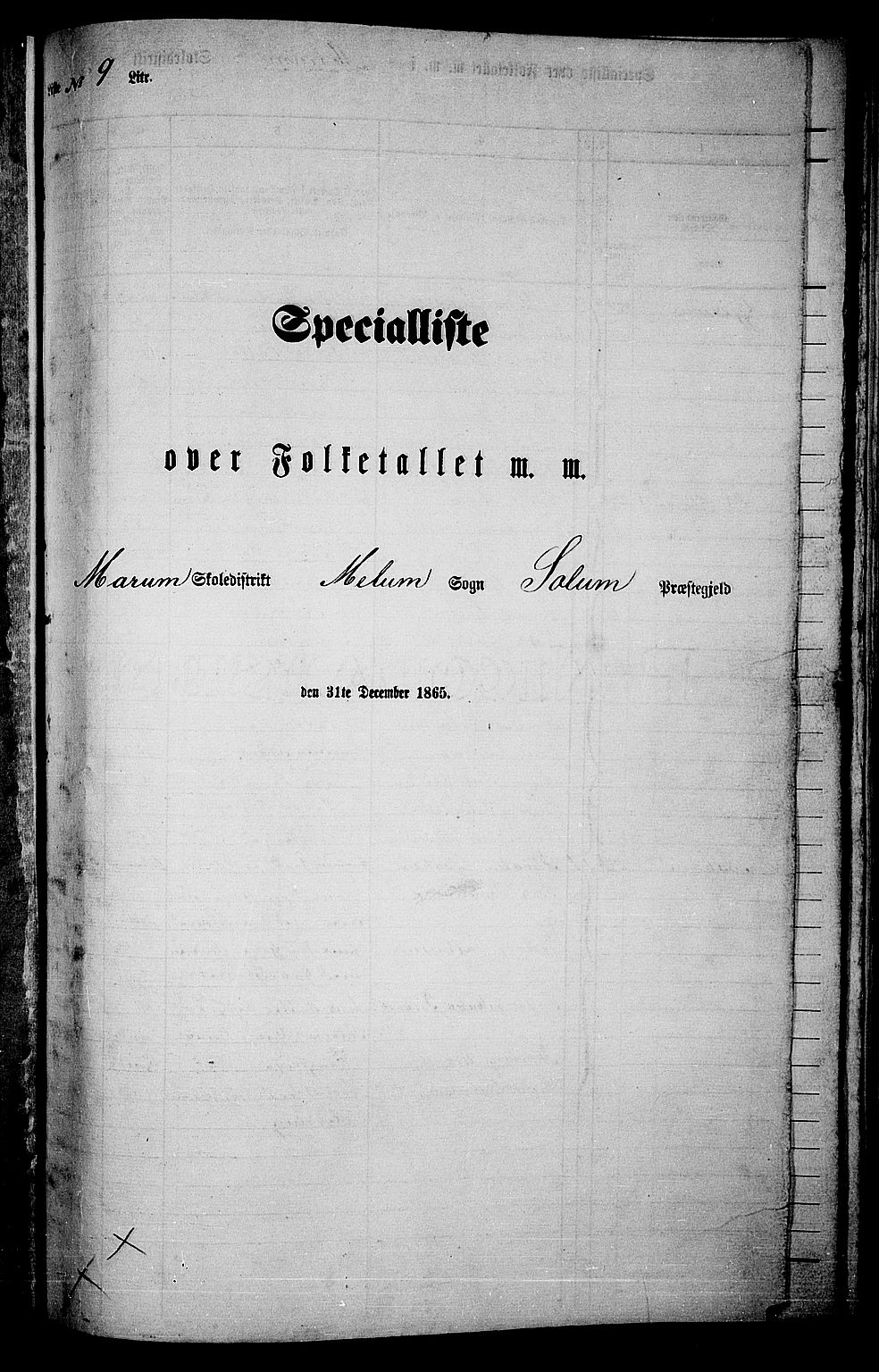 RA, Folketelling 1865 for 0818P Solum prestegjeld, 1865, s. 171