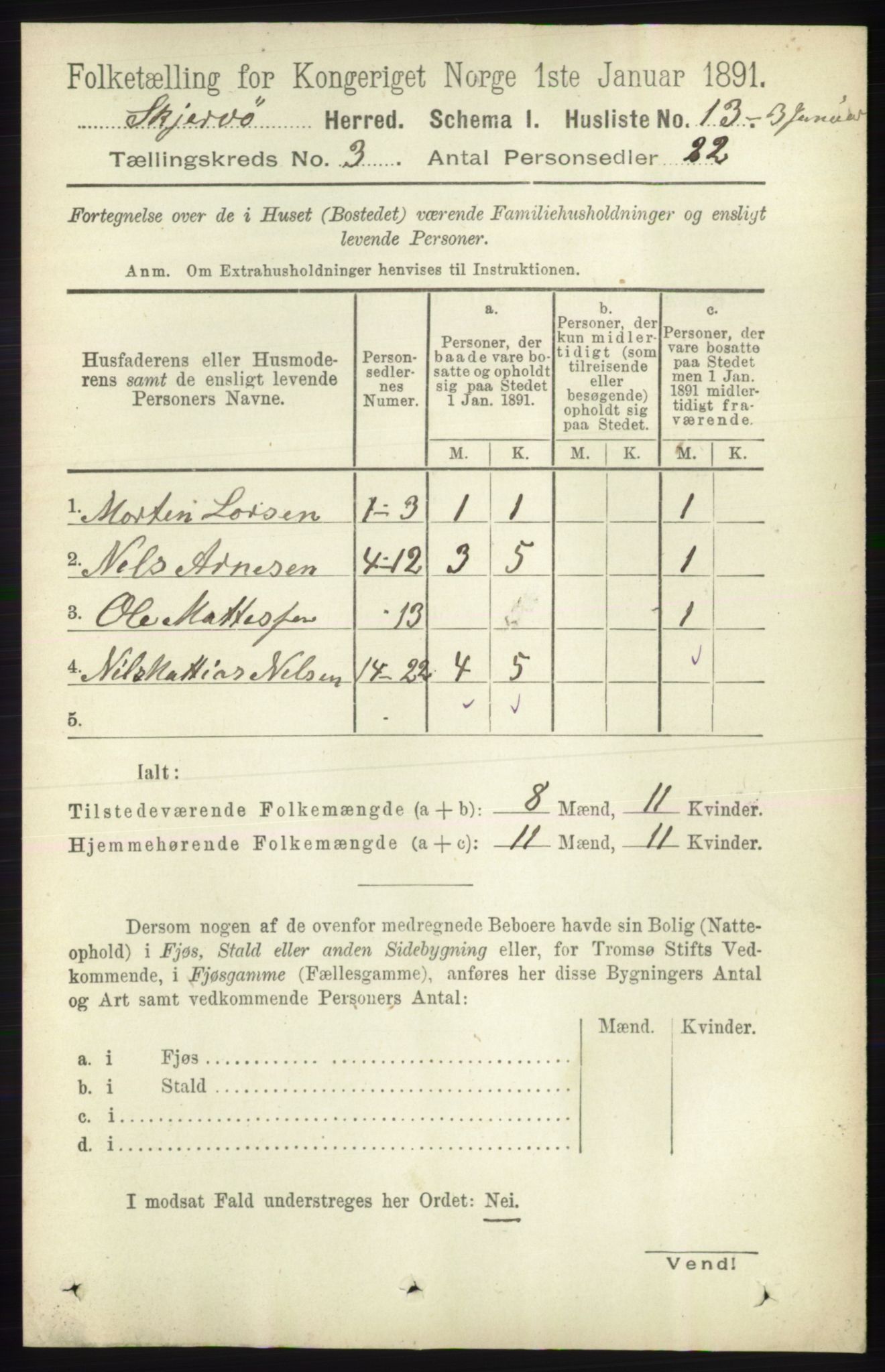 RA, Folketelling 1891 for 1941 Skjervøy herred, 1891, s. 1805