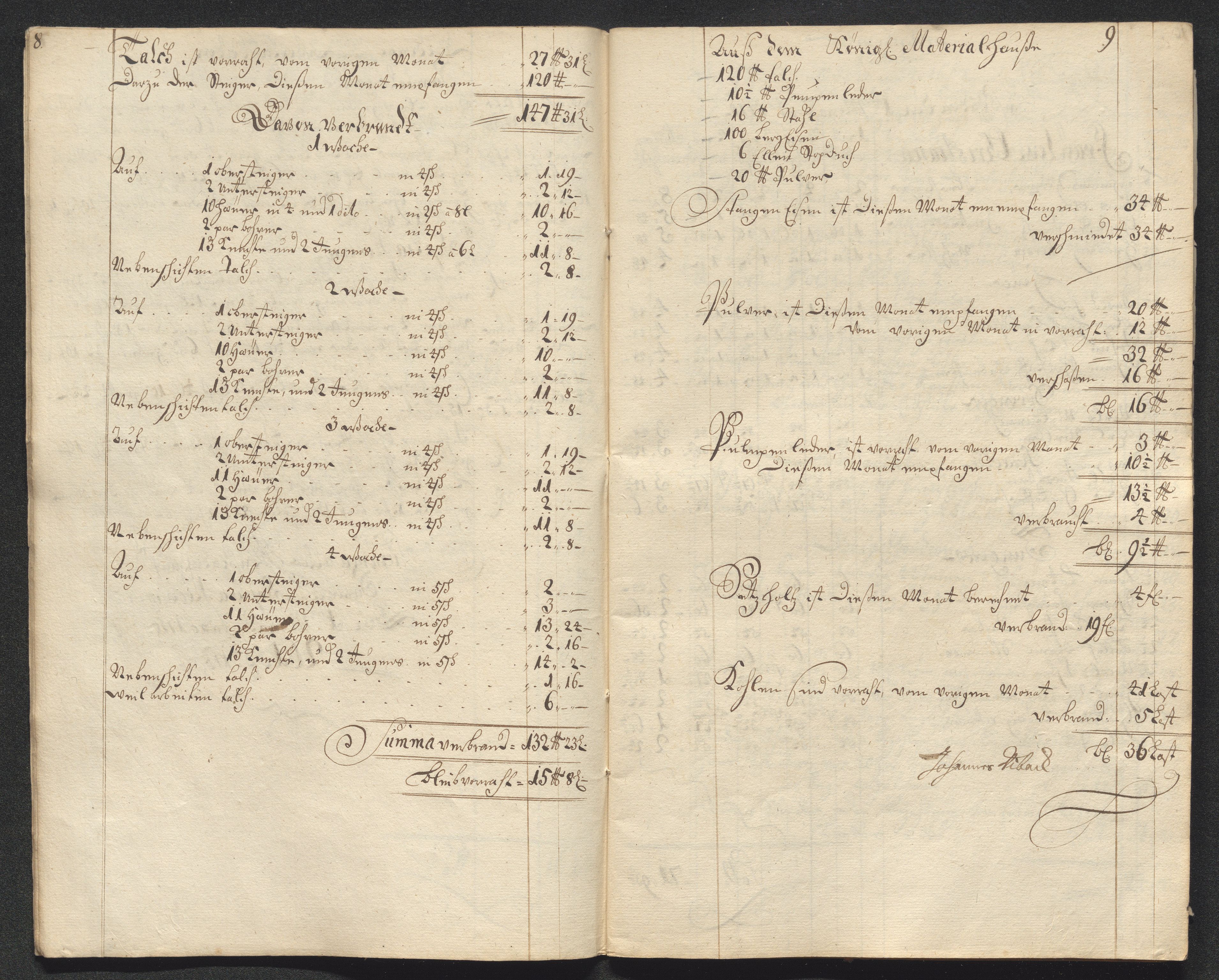 Kongsberg Sølvverk 1623-1816, AV/SAKO-EA-3135/001/D/Dc/Dcd/L0099: Utgiftsregnskap for gruver m.m., 1710, s. 8