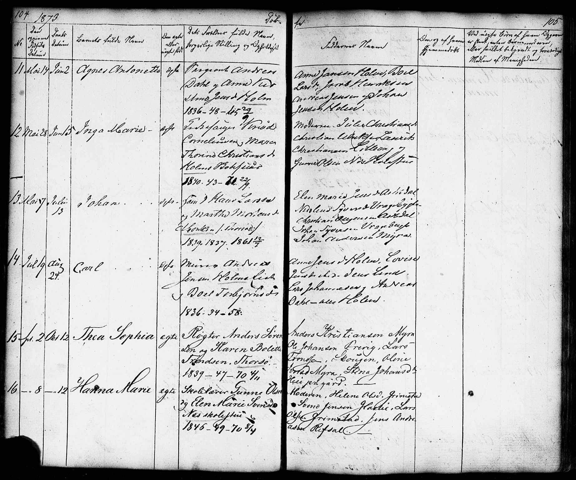 Borge prestekontor Kirkebøker, AV/SAO-A-10903/F/Fb/L0002: Ministerialbok nr. II 2, 1853-1877, s. 104-105