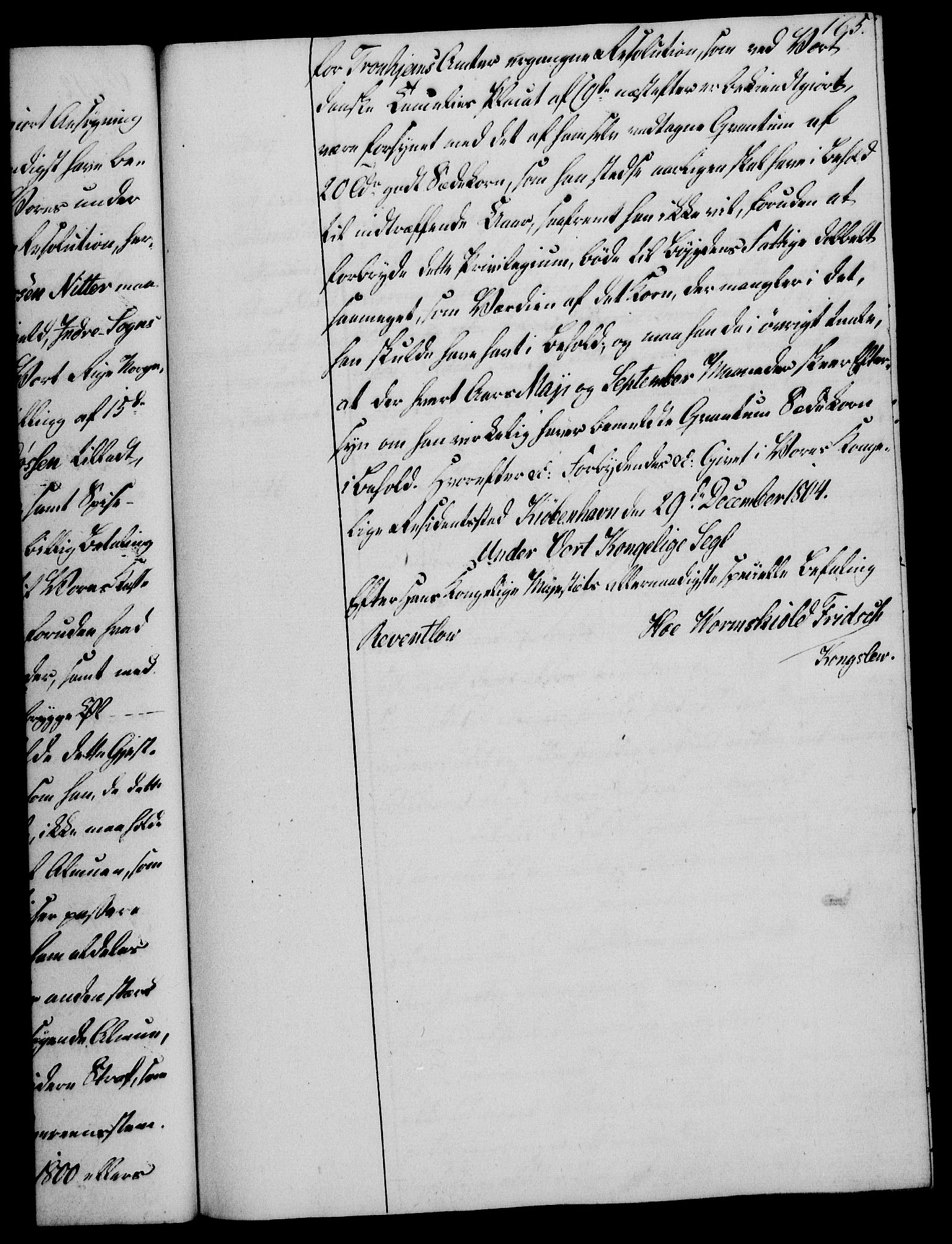 Rentekammeret, Kammerkanselliet, RA/EA-3111/G/Gg/Gga/L0018: Norsk ekspedisjonsprotokoll med register (merket RK 53.18), 1804-1806, s. 165