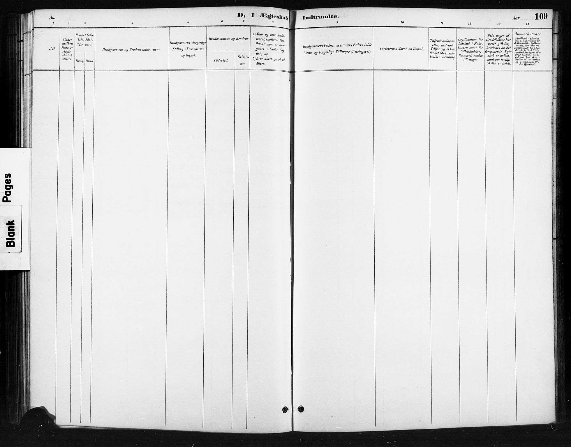 Skjåk prestekontor, SAH/PREST-072/H/Ha/Hab/L0004: Klokkerbok nr. 4, 1895-1921, s. 109