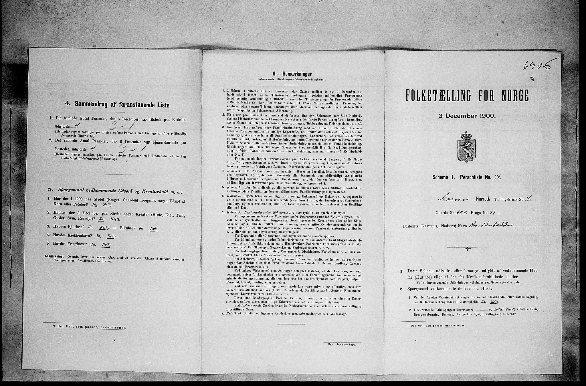 SAH, Folketelling 1900 for 0425 Åsnes herred, 1900, s. 646
