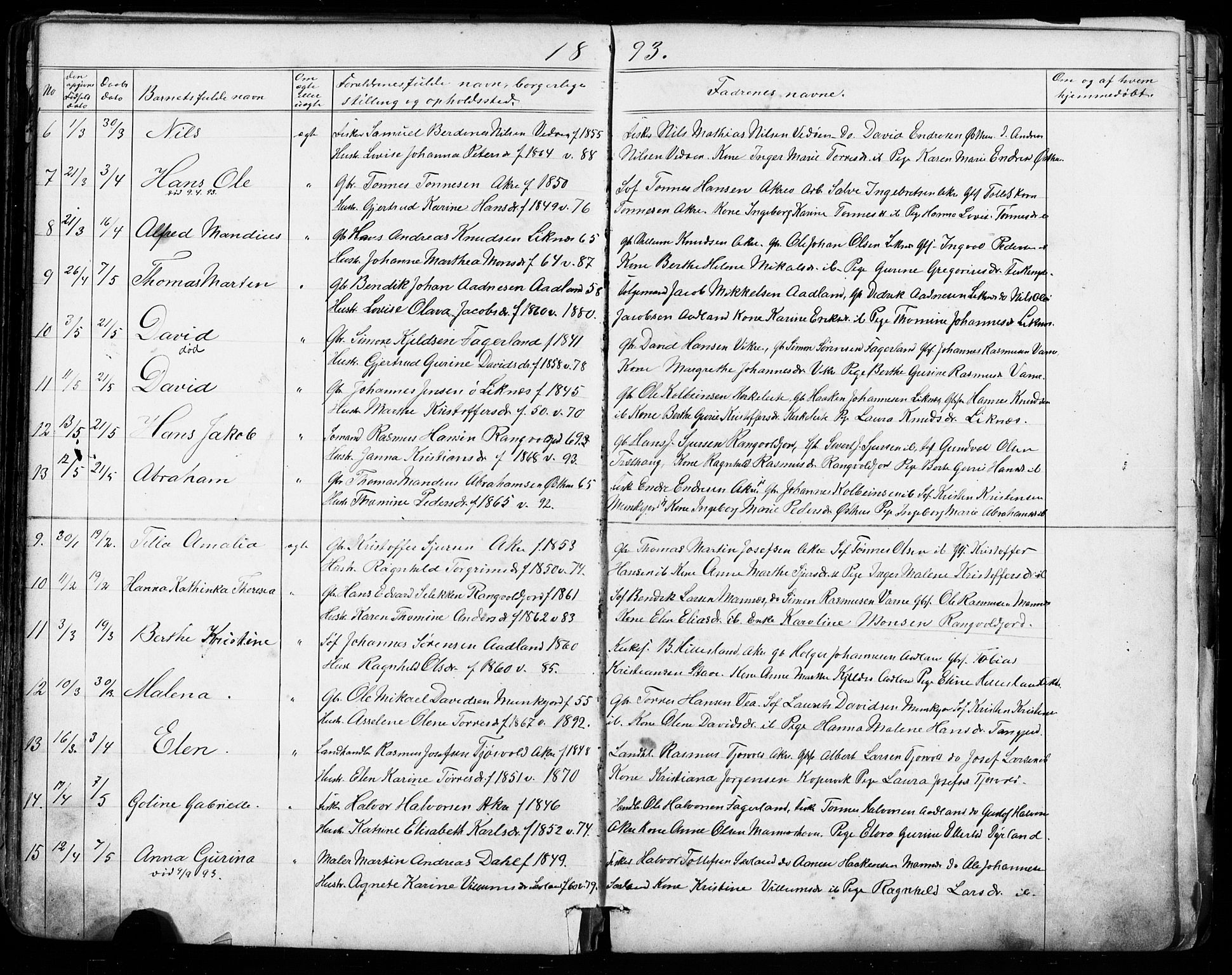 Kopervik sokneprestkontor, AV/SAST-A-101850/H/Ha/Hab/L0002: Klokkerbok nr. B 2, 1881-1905, s. 54