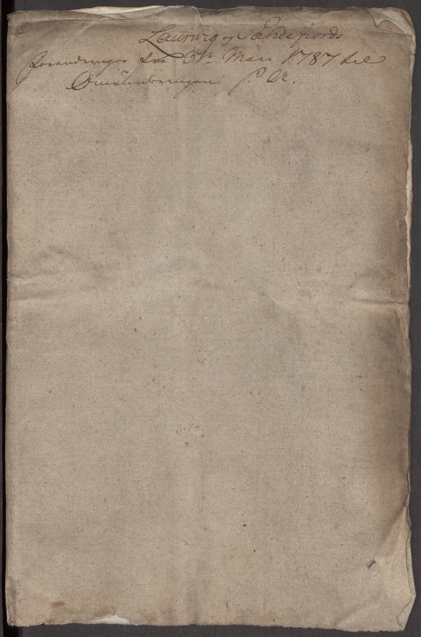 Kommersekollegiet, Brannforsikringskontoret 1767-1814, RA/EA-5458/F/Fa/L0035/0002: Larvik og Sandefjord / Dokumenter, 1767-1777