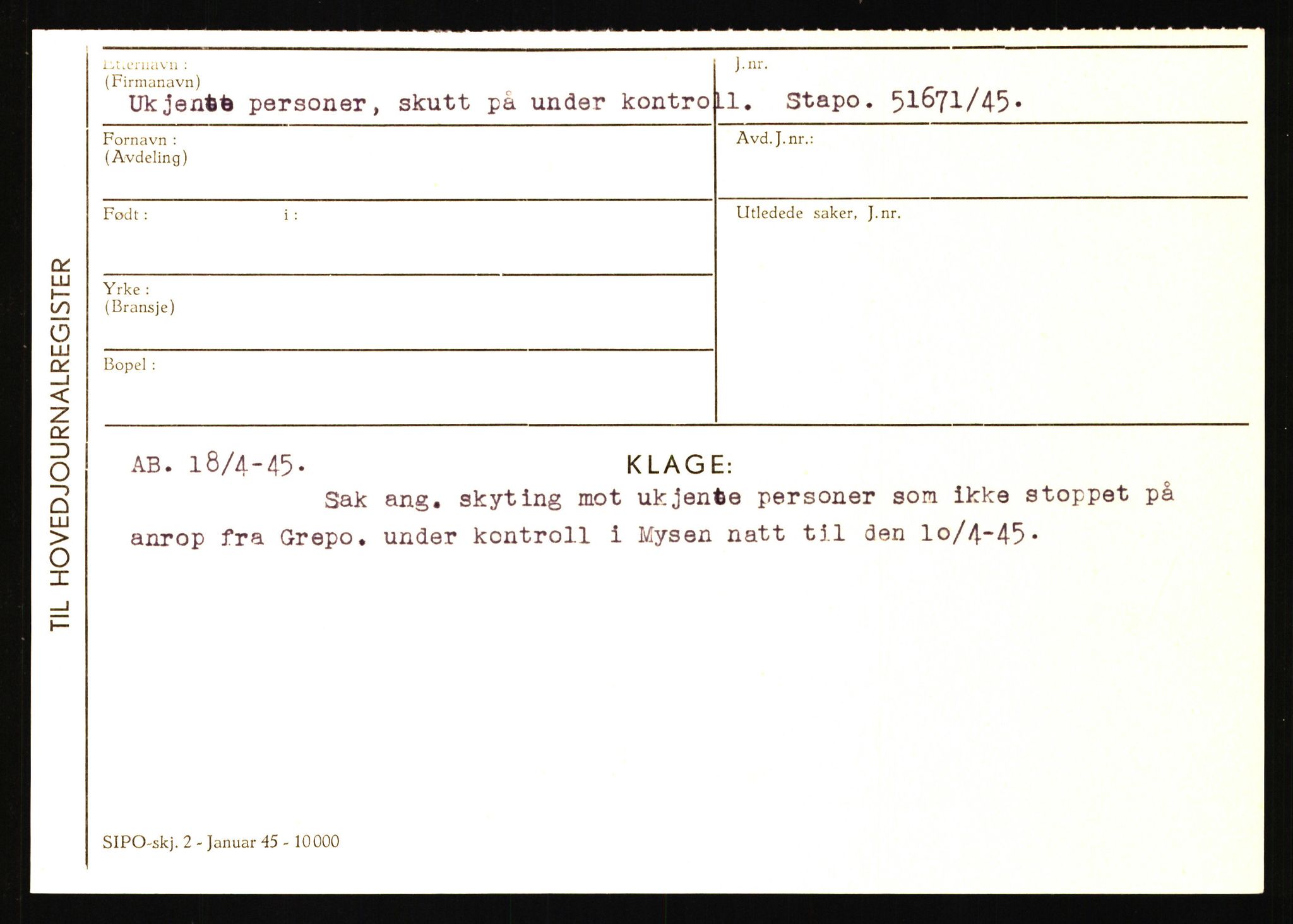 Statspolitiet - Hovedkontoret / Osloavdelingen, AV/RA-S-1329/C/Ca/L0016: Uberg - Øystese, 1943-1945, s. 87