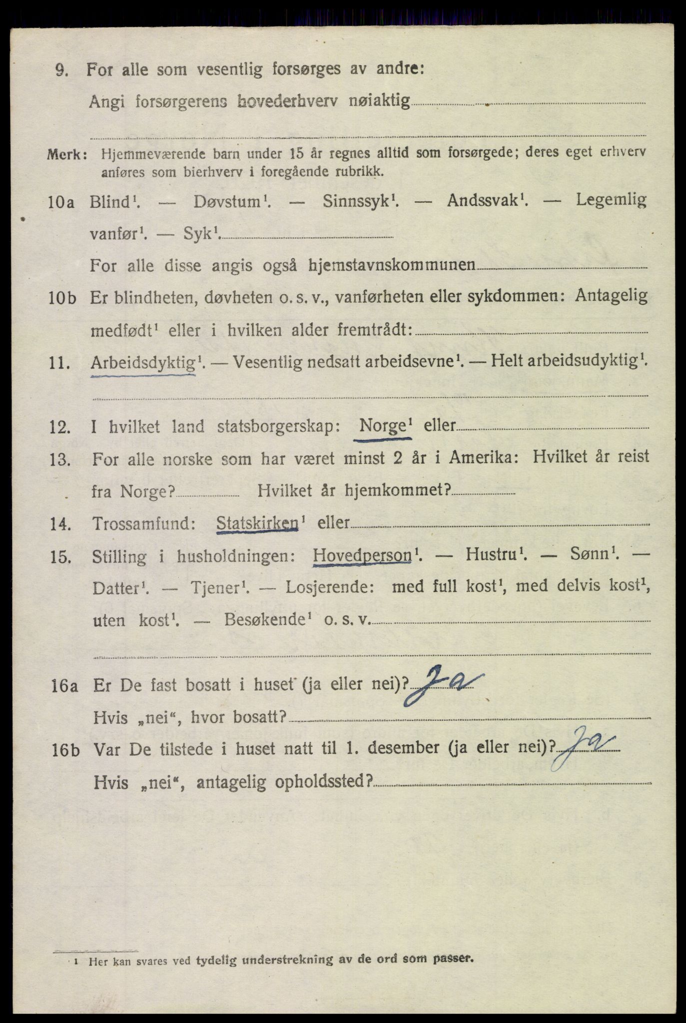 SAH, Folketelling 1920 for 0544 Øystre Slidre herred, 1920, s. 5342