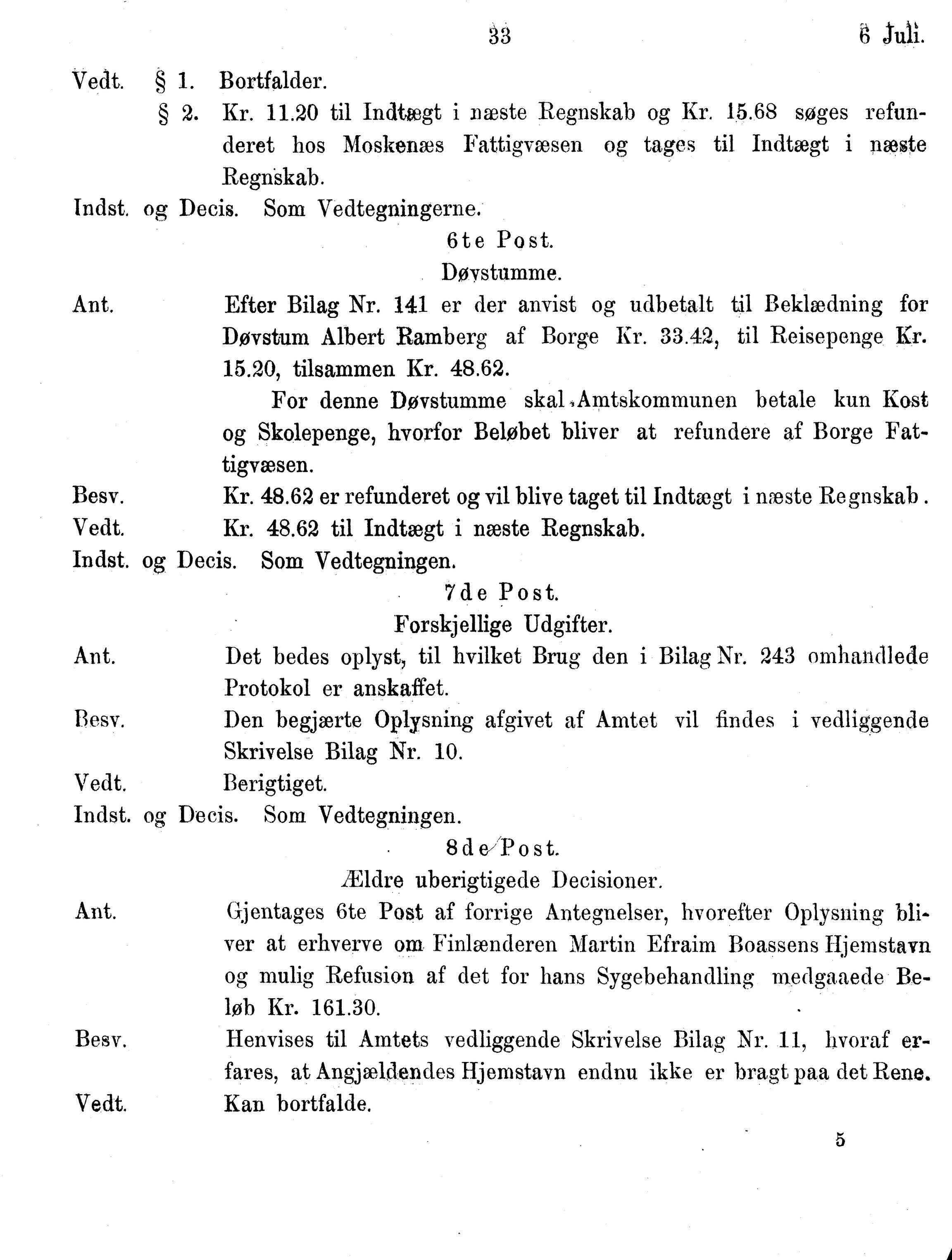 Nordland Fylkeskommune. Fylkestinget, AIN/NFK-17/176/A/Ac/L0014: Fylkestingsforhandlinger 1881-1885, 1881-1885