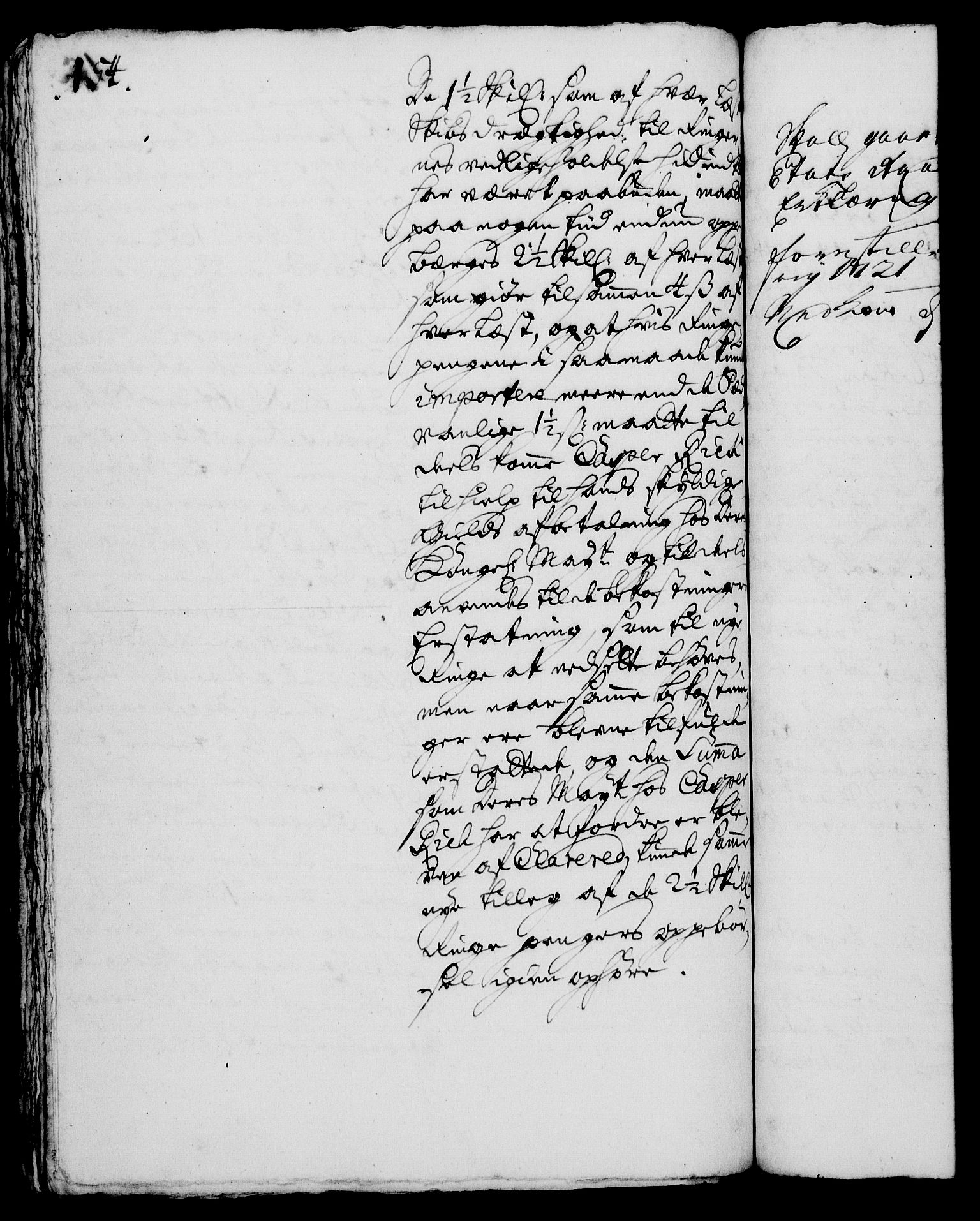 Rentekammeret, Kammerkanselliet, RA/EA-3111/G/Gh/Gha/L0003: Norsk ekstraktmemorialprotokoll, sak. 600-765 (merket RK 53.48), 1720-1721, s. 154