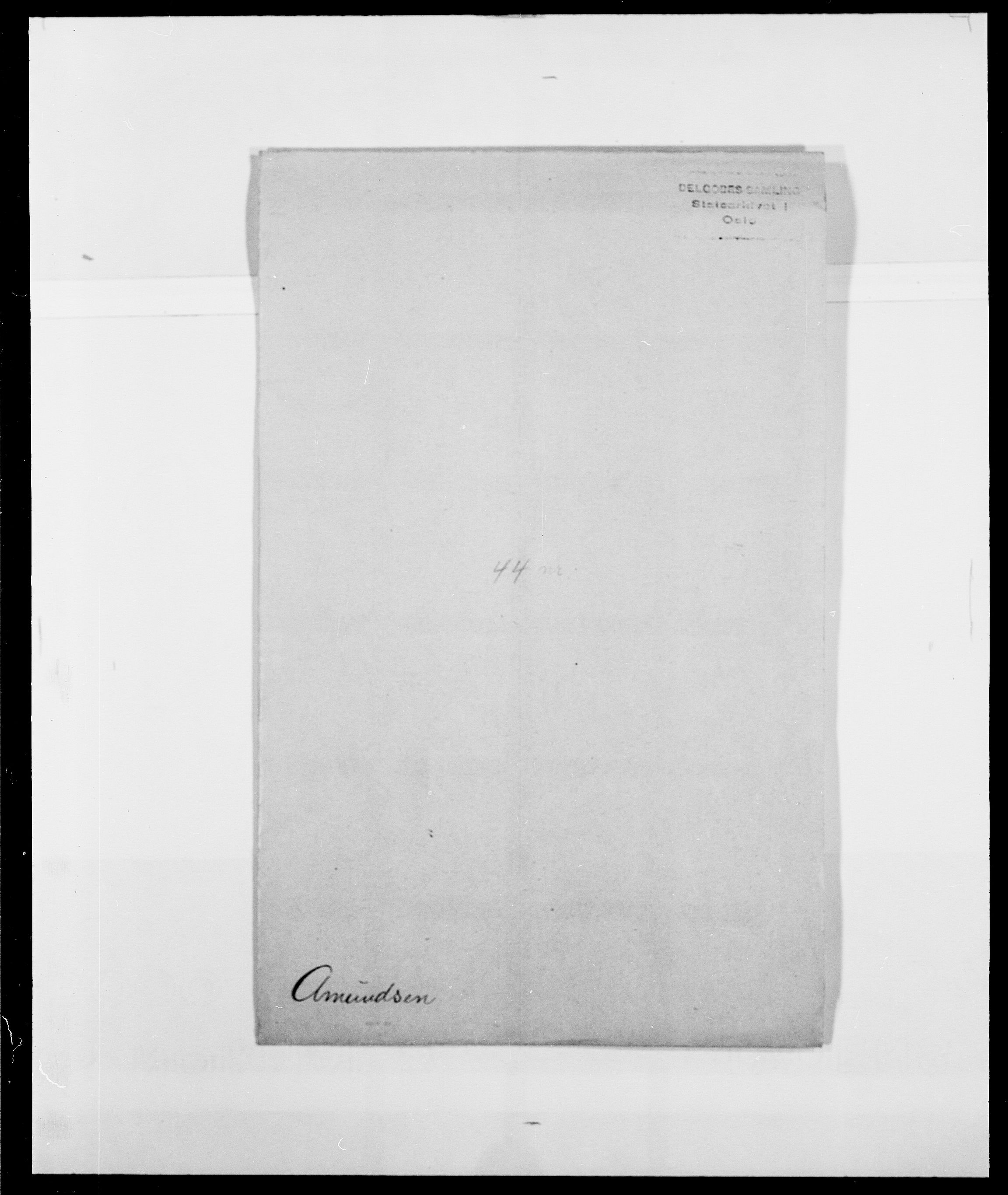 Delgobe, Charles Antoine - samling, AV/SAO-PAO-0038/D/Da/L0002: Anker, Ancher - Bauner, s. 1