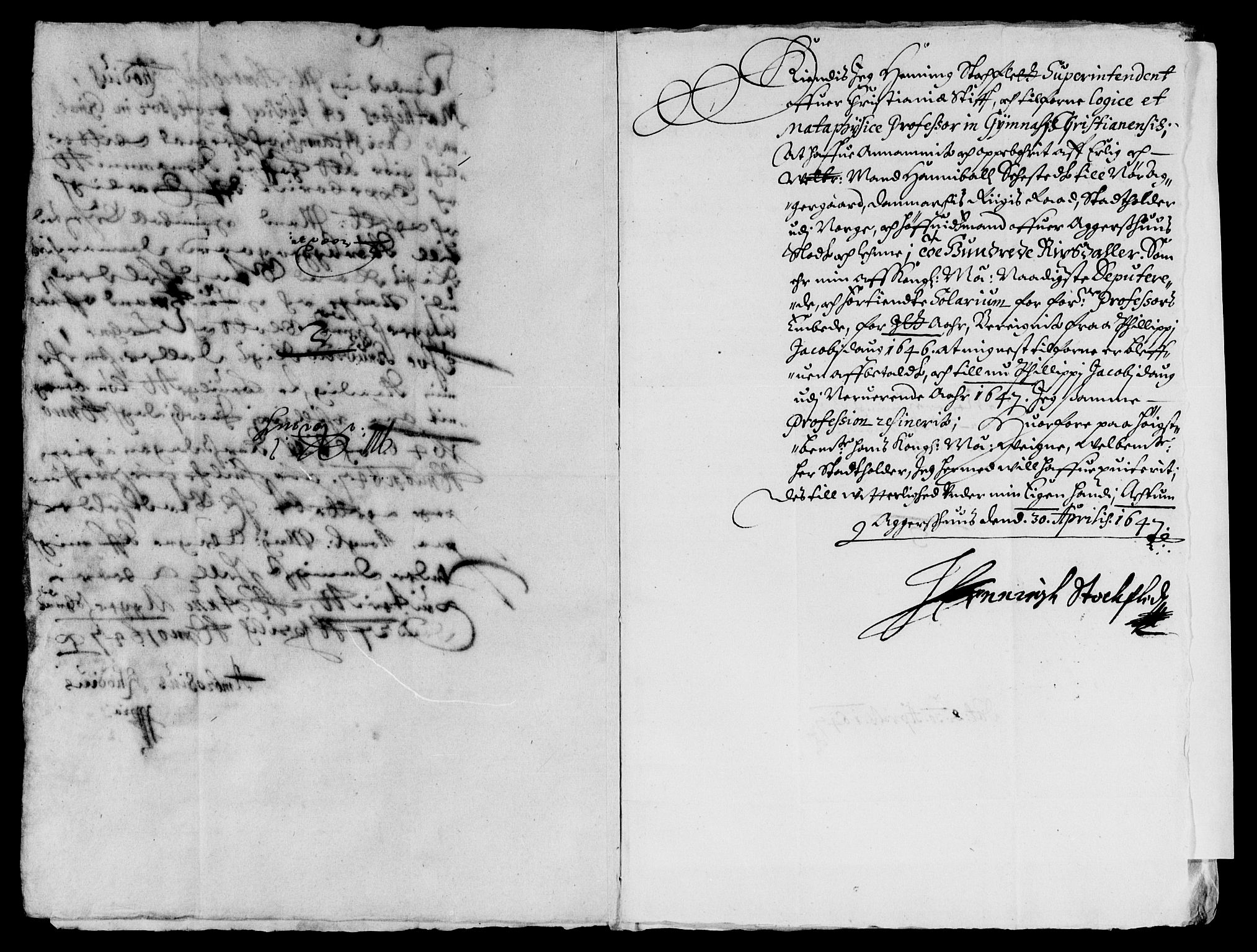 Rentekammeret inntil 1814, Reviderte regnskaper, Lensregnskaper, AV/RA-EA-5023/R/Rb/Rba/L0190: Akershus len, 1645-1647