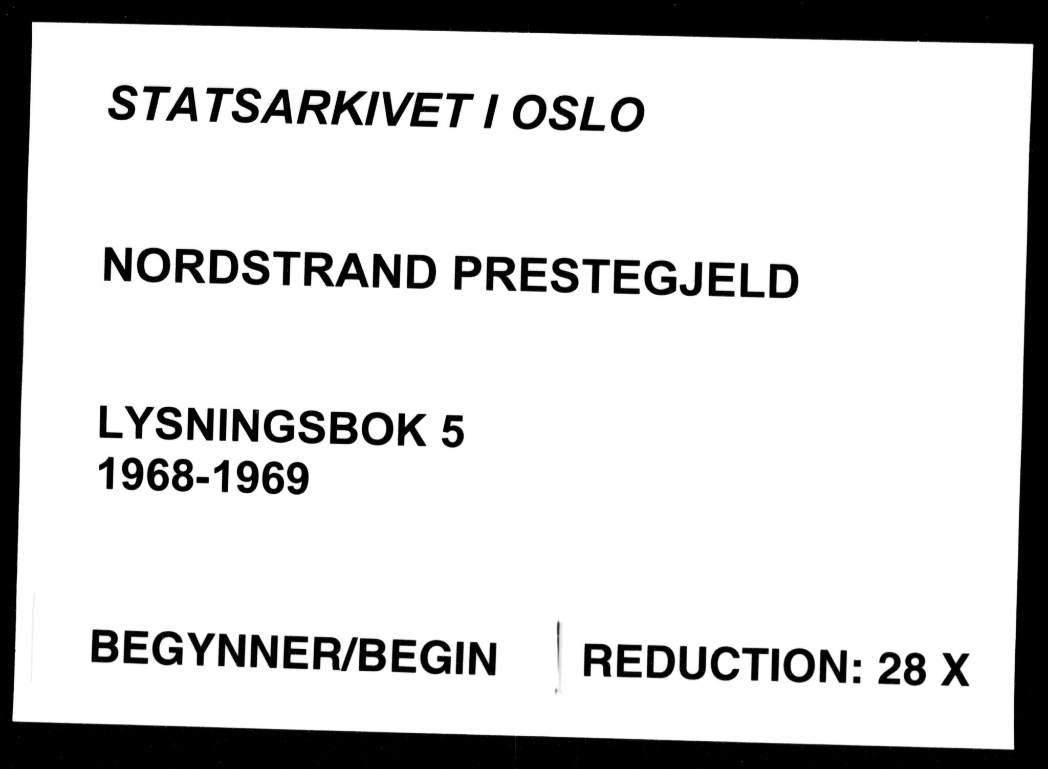 Nordstrand prestekontor Kirkebøker, SAO/A-10362a/H/Ha/L0005: Lysningsprotokoll nr. 5, 1968-1969