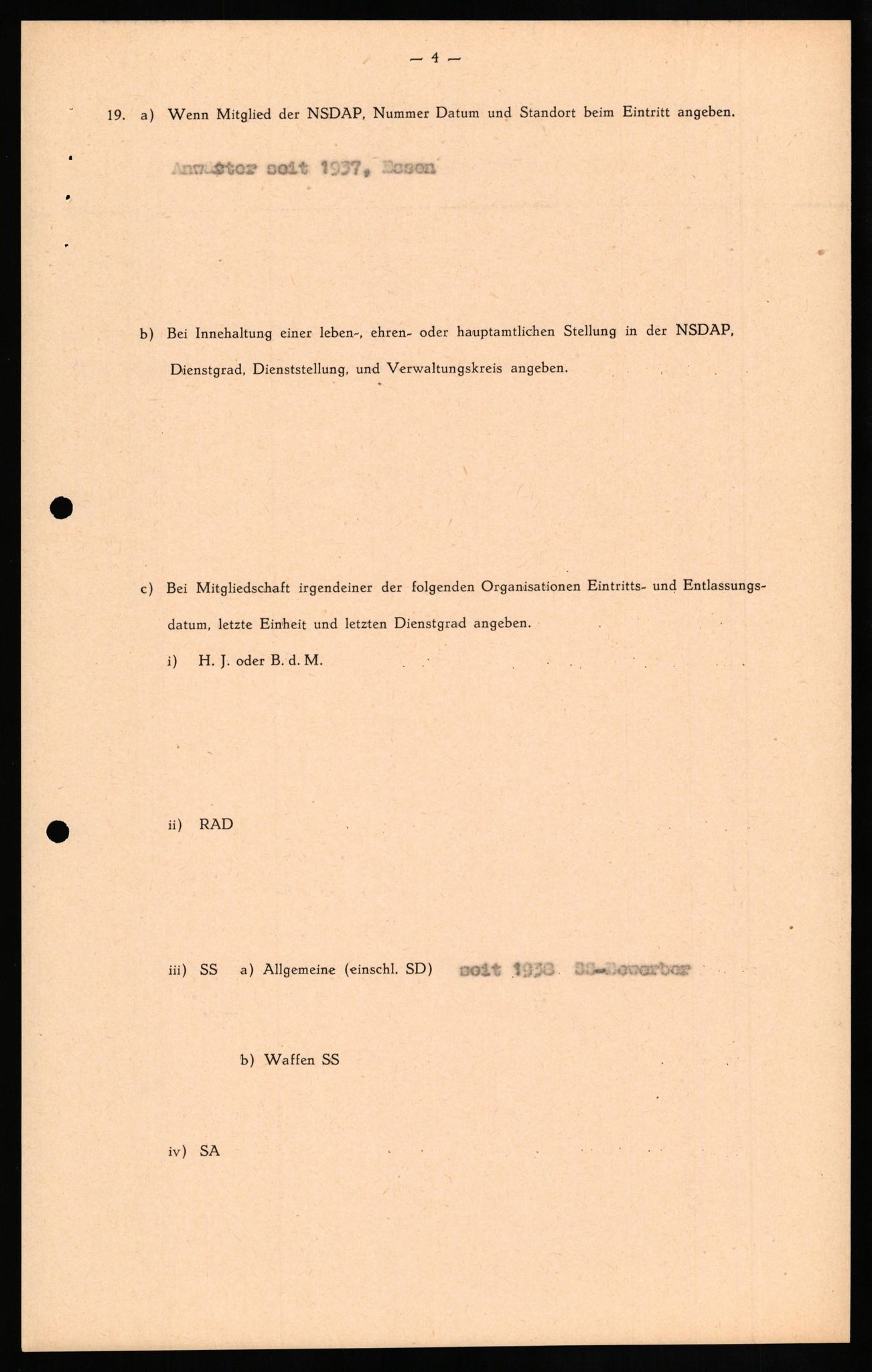 Forsvaret, Forsvarets overkommando II, RA/RAFA-3915/D/Db/L0029: CI Questionaires. Tyske okkupasjonsstyrker i Norge. Tyskere., 1945-1946, s. 167
