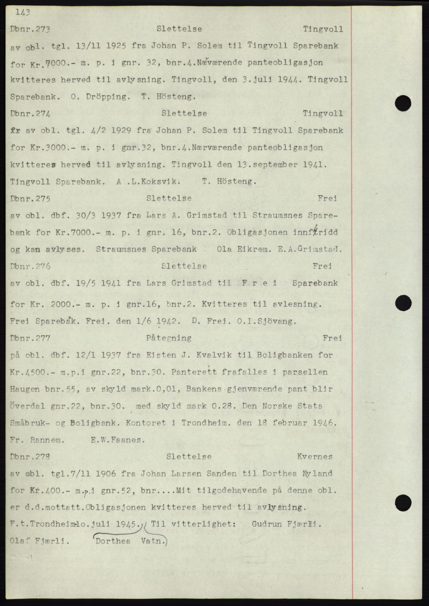 Nordmøre sorenskriveri, SAT/A-4132/1/2/2Ca: Pantebok nr. C82b, 1946-1951, Dagboknr: 273/1946