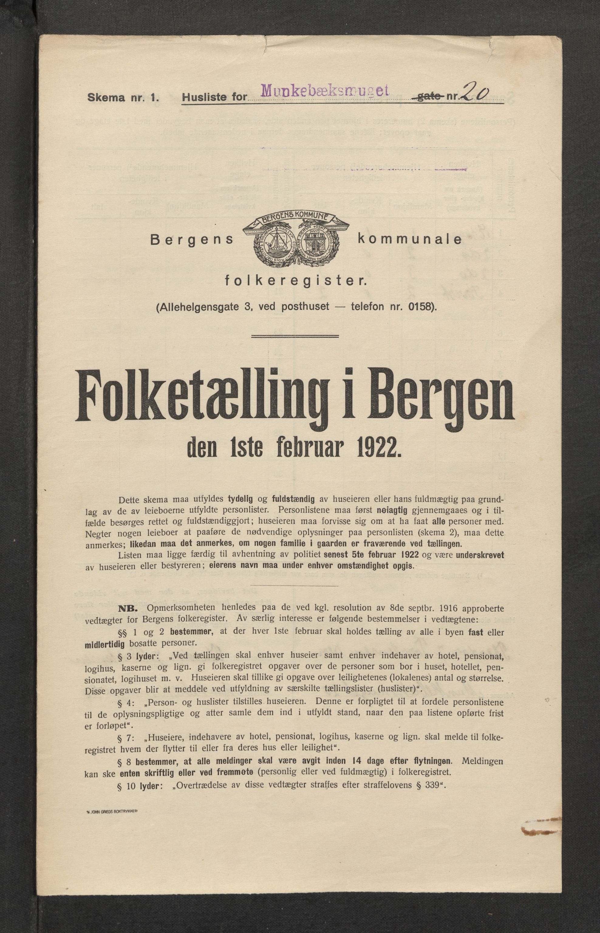 SAB, Kommunal folketelling 1922 for Bergen kjøpstad, 1922, s. 25178