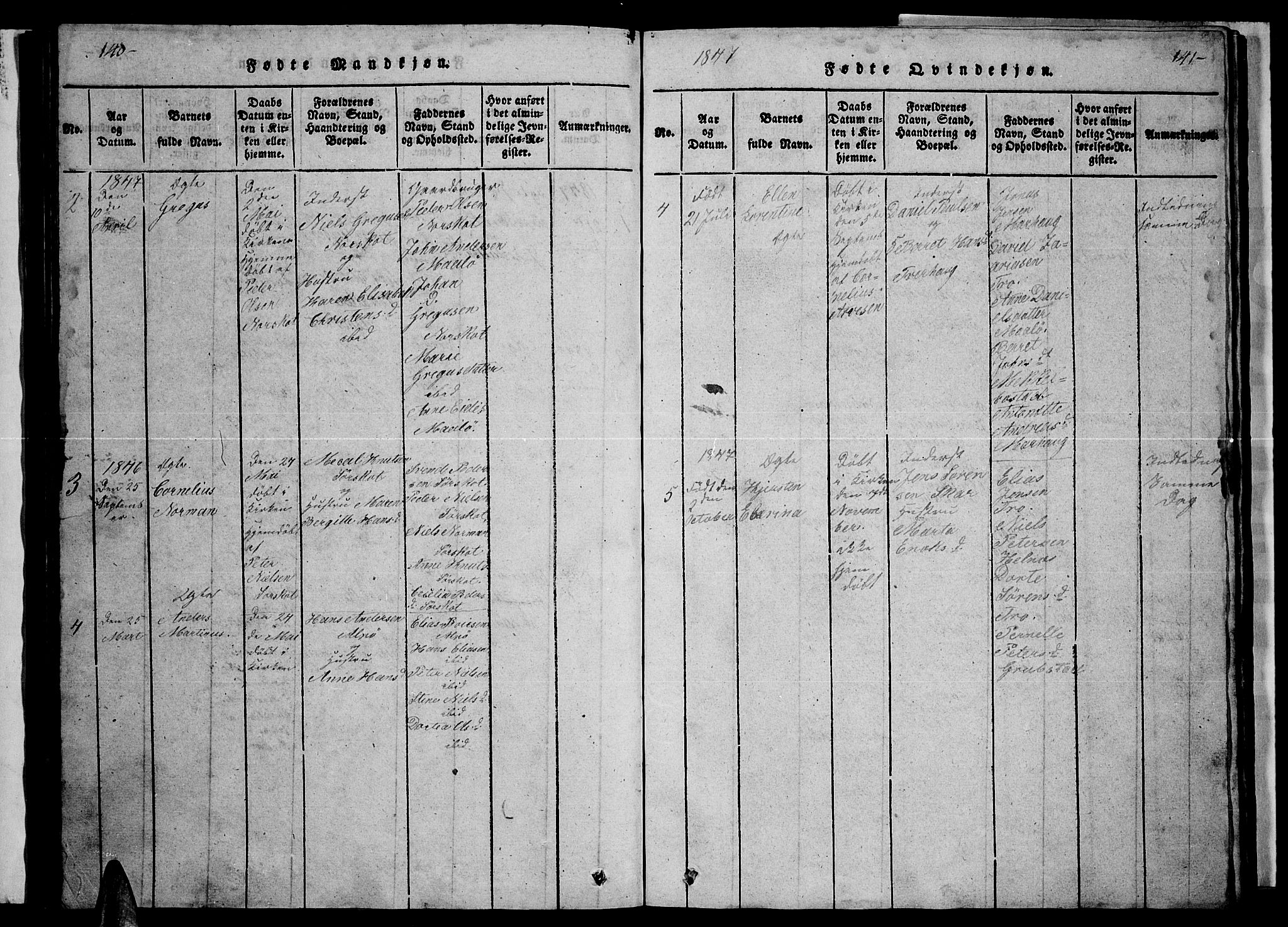 Ministerialprotokoller, klokkerbøker og fødselsregistre - Nordland, SAT/A-1459/857/L0826: Klokkerbok nr. 857C01, 1821-1852, s. 140-141