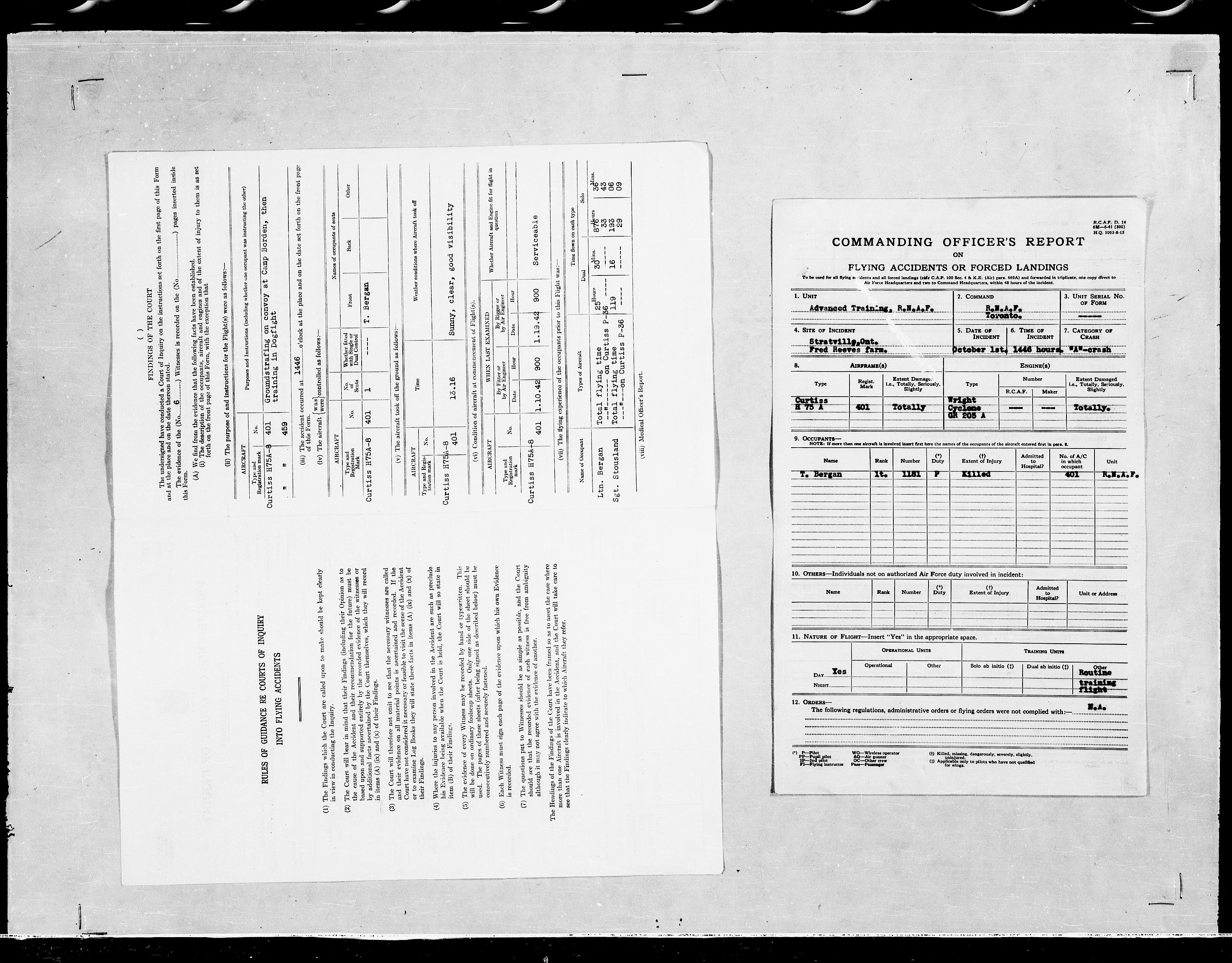 Forsvaret, Flyvåpnenes treningsleir 1940-1945, AV/RA-RAFA-3974/V/L0073: Ekspedisjonskontoret., 1940-1945