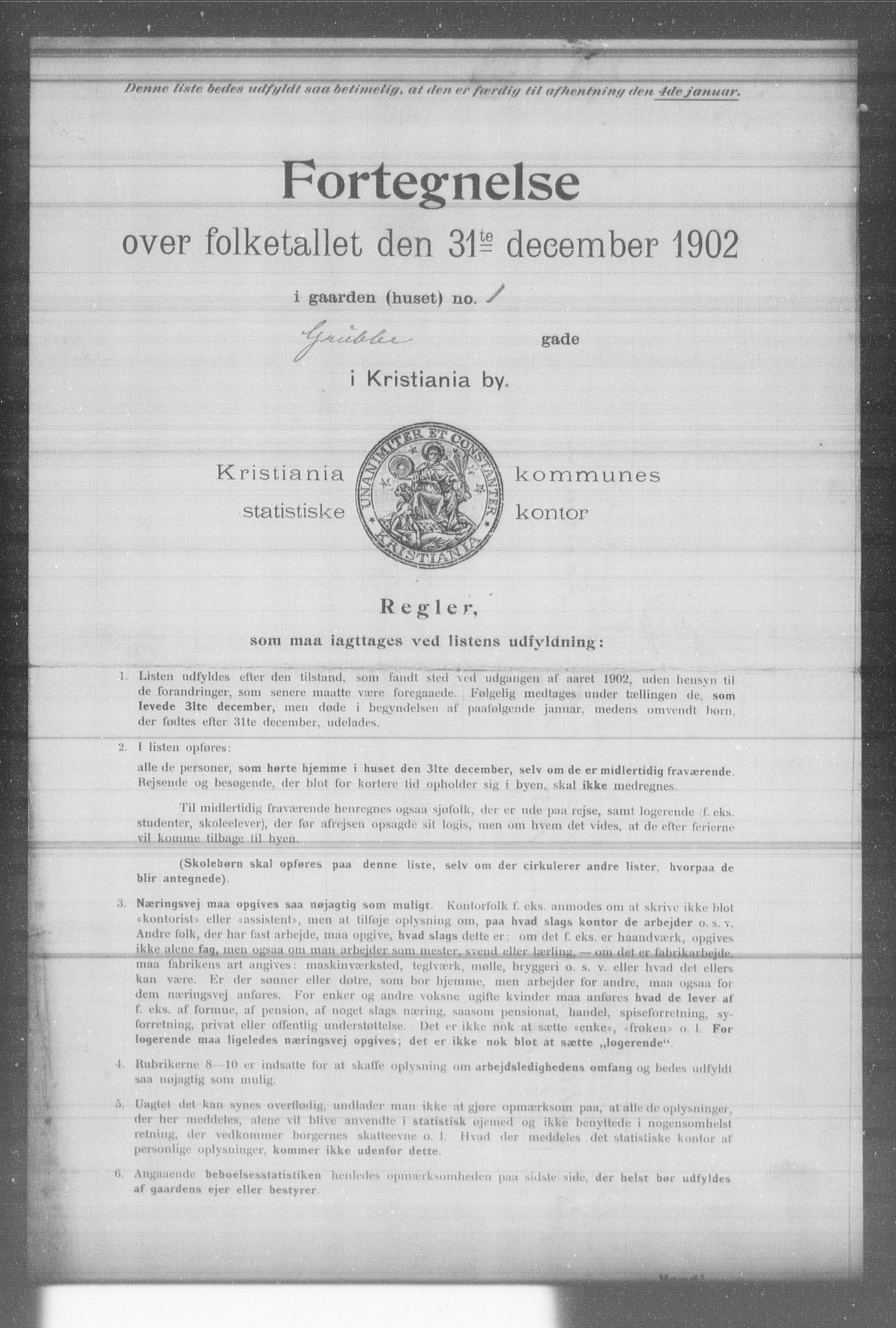 OBA, Kommunal folketelling 31.12.1902 for Kristiania kjøpstad, 1902, s. 5857