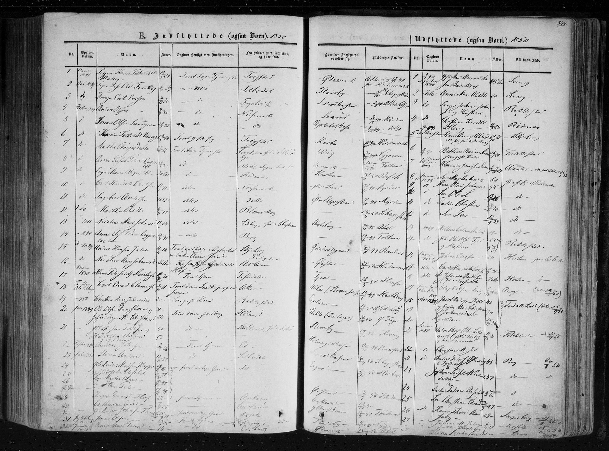 Aremark prestekontor Kirkebøker, AV/SAO-A-10899/F/Fc/L0003: Ministerialbok nr. III 3, 1850-1865, s. 344