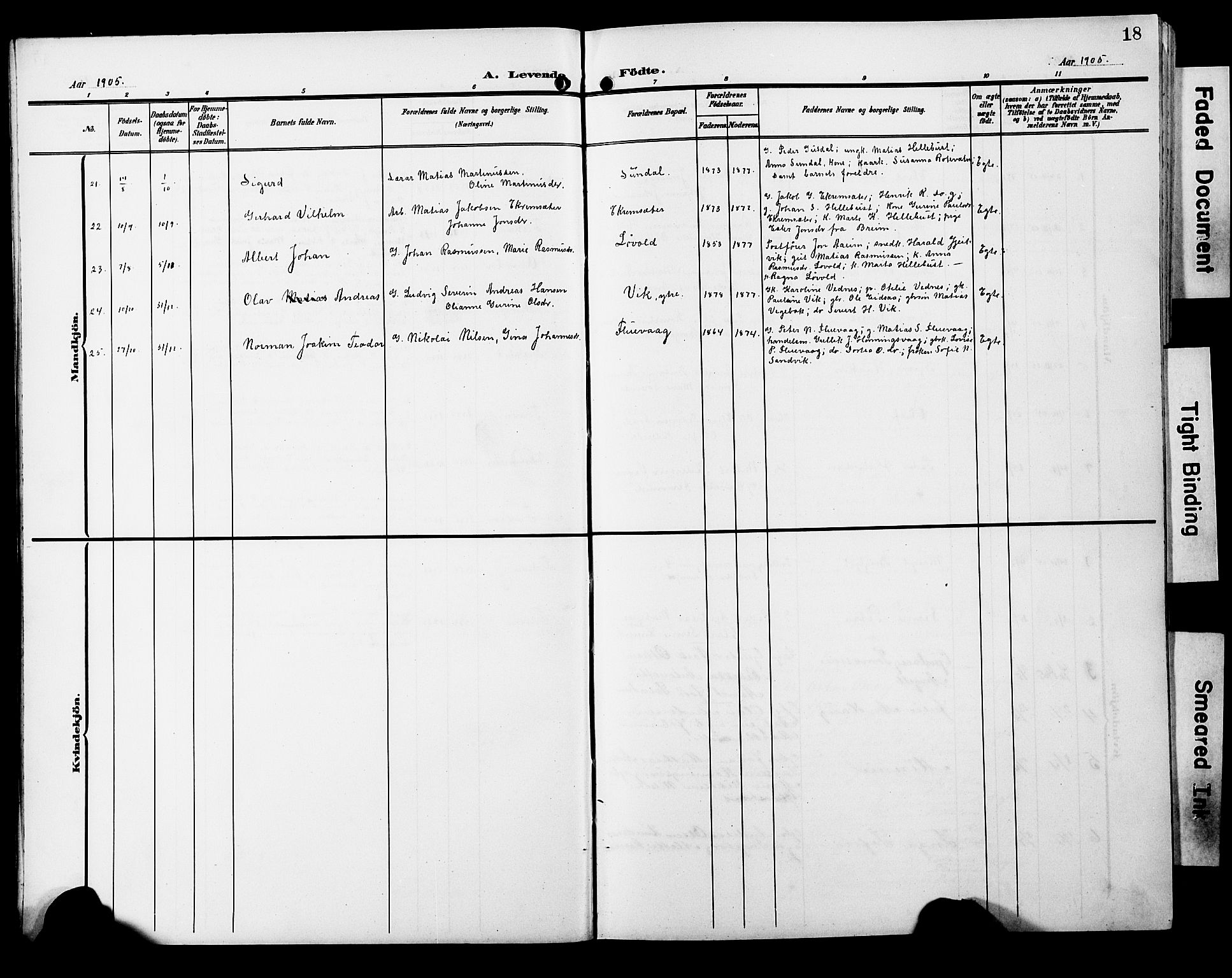 Ministerialprotokoller, klokkerbøker og fødselsregistre - Møre og Romsdal, SAT/A-1454/501/L0018: Klokkerbok nr. 501C04, 1902-1930, s. 18