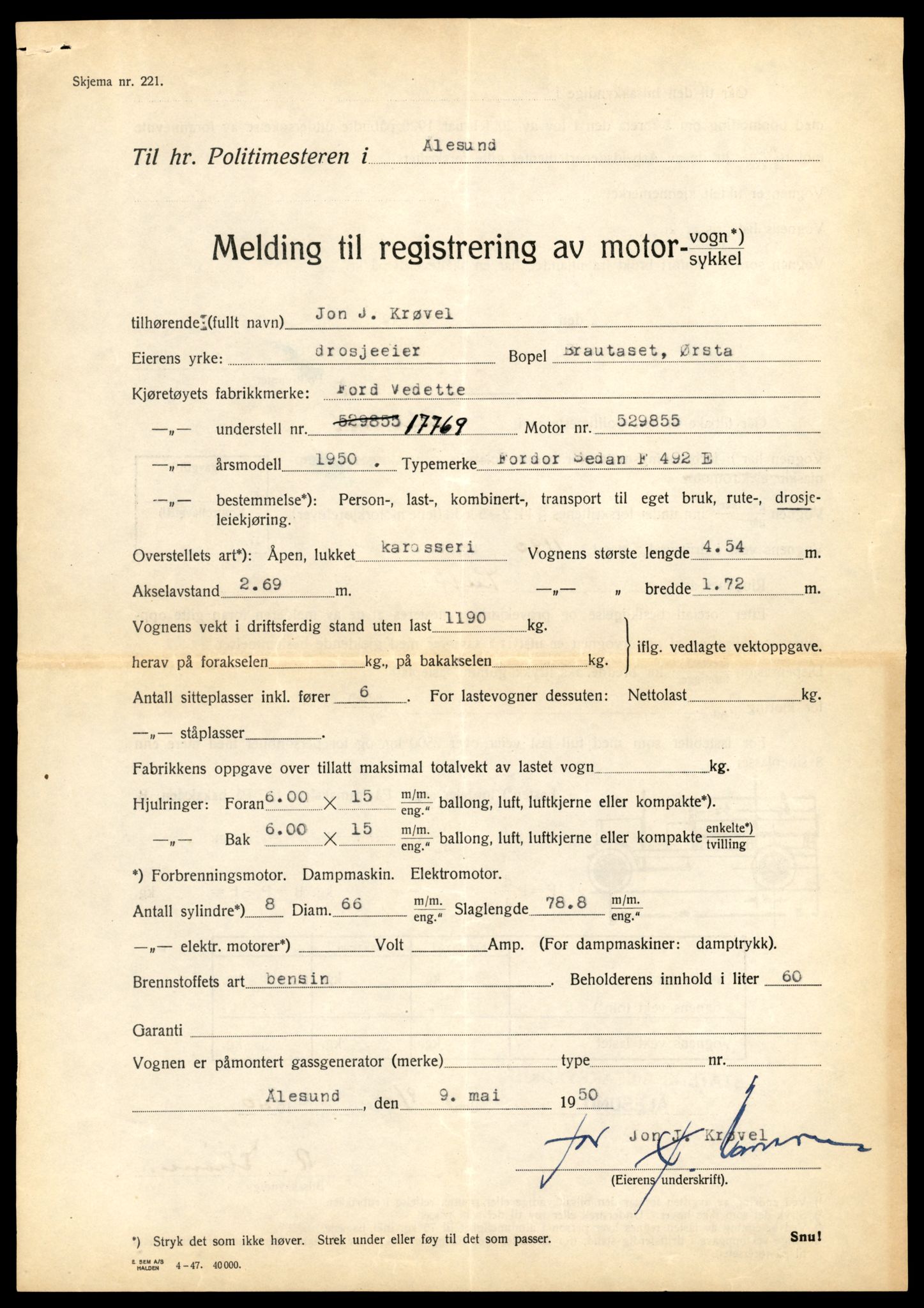 Møre og Romsdal vegkontor - Ålesund trafikkstasjon, AV/SAT-A-4099/F/Fe/L0045: Registreringskort for kjøretøy T 14320 - T 14444, 1927-1998, s. 1419