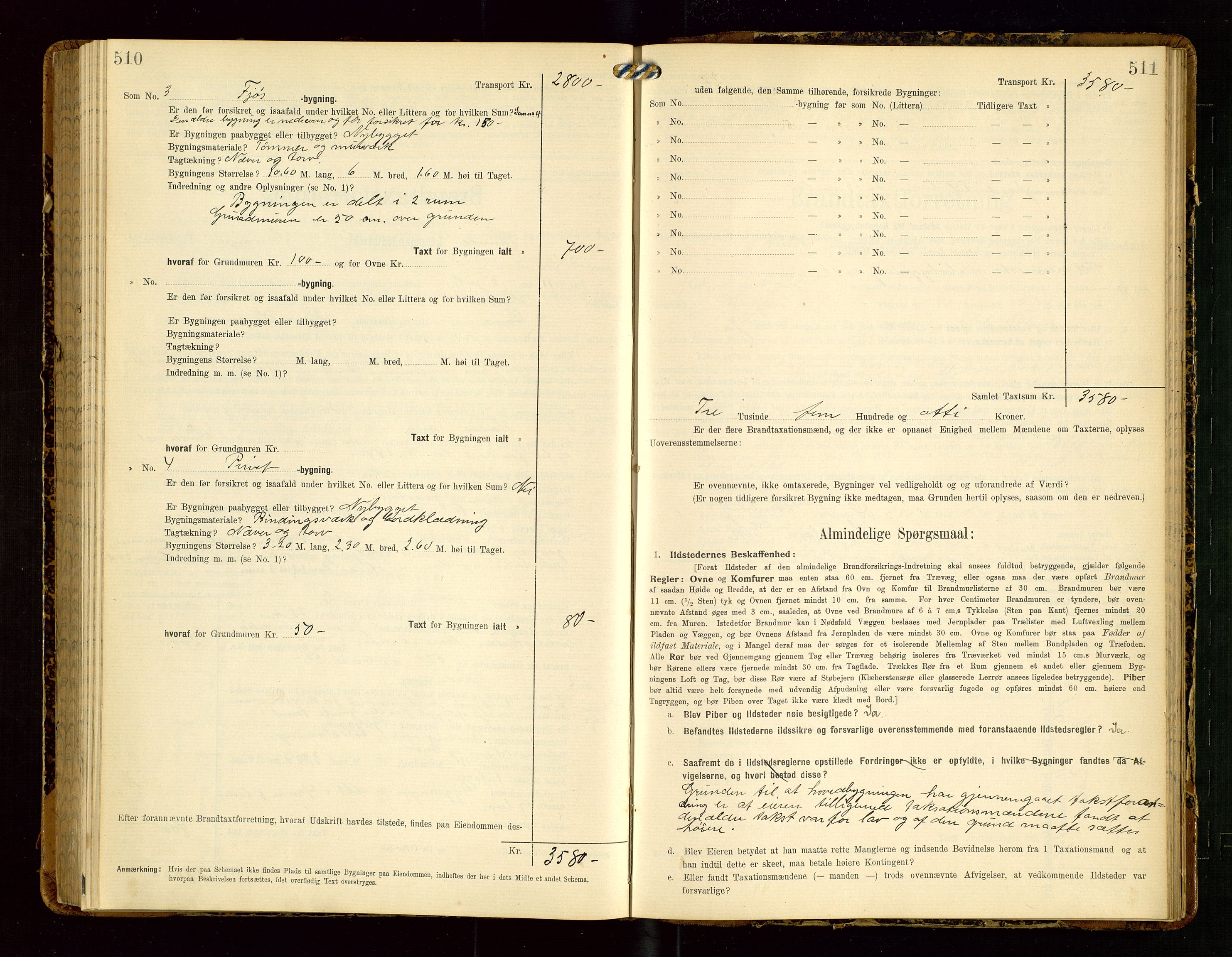 Lund lensmannskontor, AV/SAST-A-100303/Gob/L0002: "Brandtakstprotokol", 1908-1918, s. 510-511