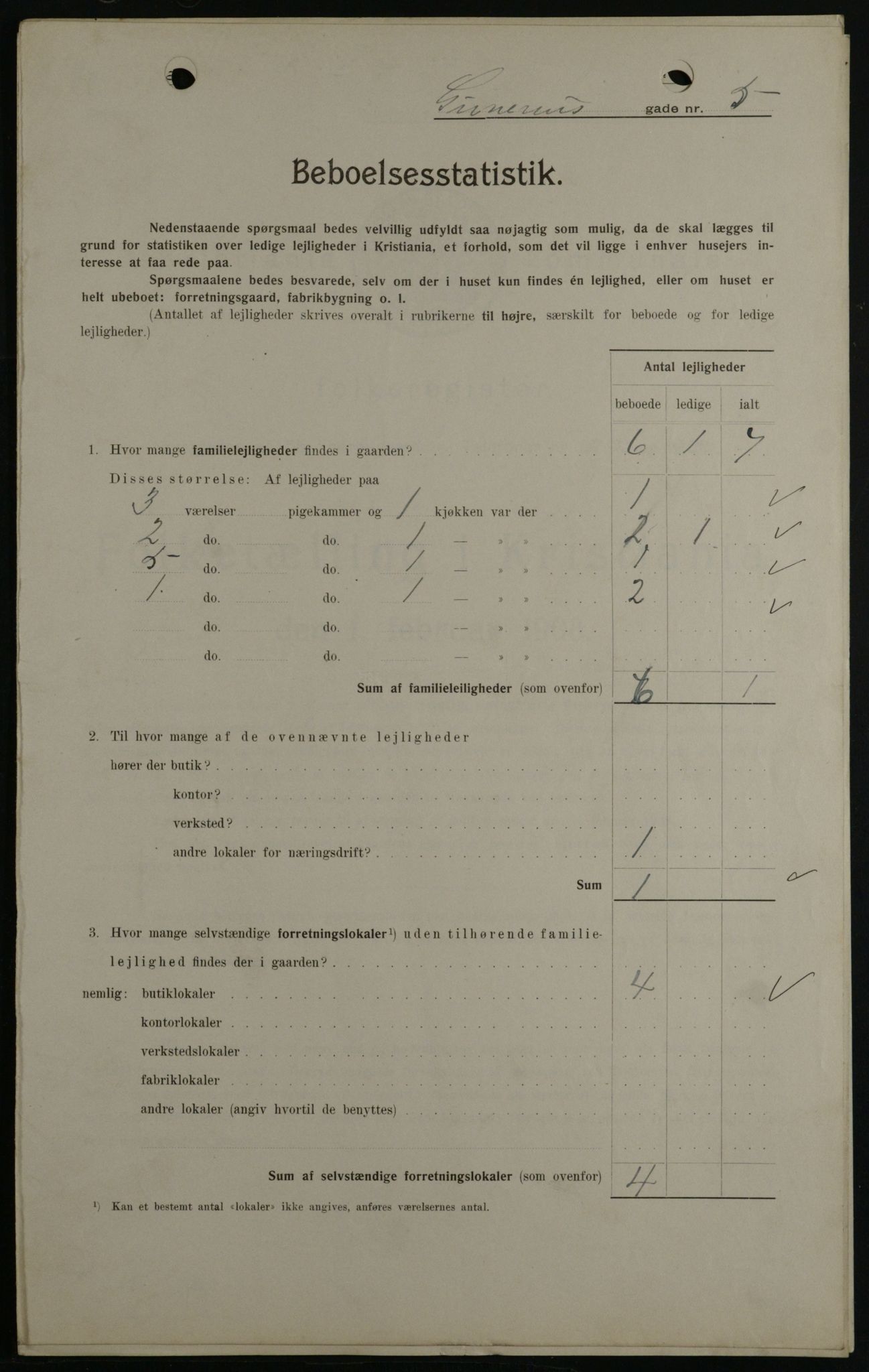 OBA, Kommunal folketelling 1.2.1908 for Kristiania kjøpstad, 1908, s. 5132