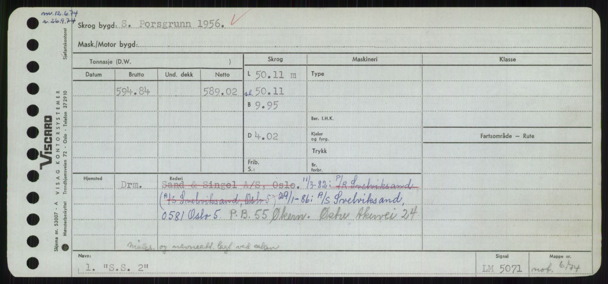 Sjøfartsdirektoratet med forløpere, Skipsmålingen, RA/S-1627/H/Hc/L0001: Lektere, A-Y, s. 371