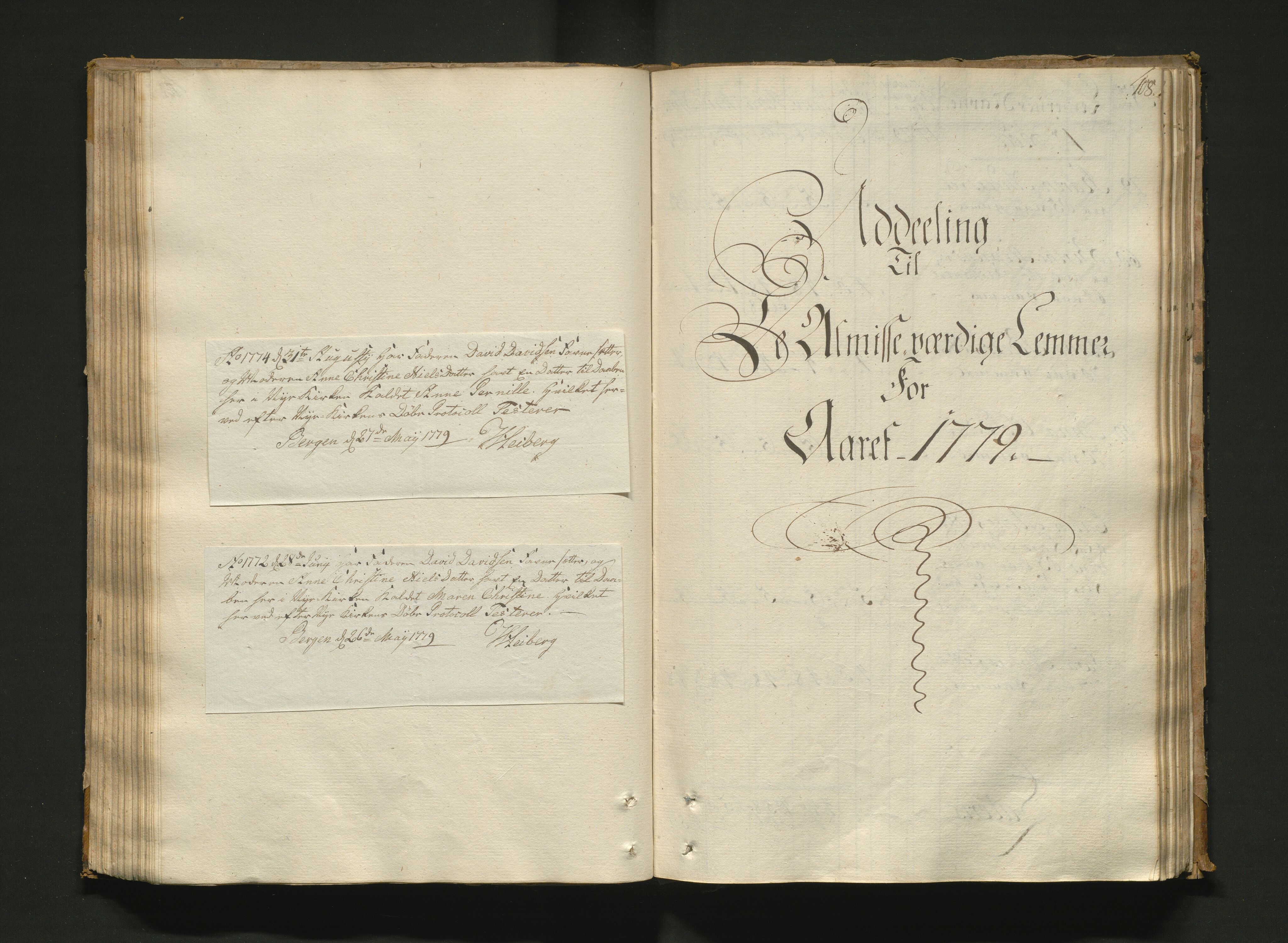 Overfattigkommisjonen i Bergen, AV/SAB-A-89001/F/L0005: Utdelingsbok for fattige i Nykirkesoknet, 1775-1780, s. 107b-108a