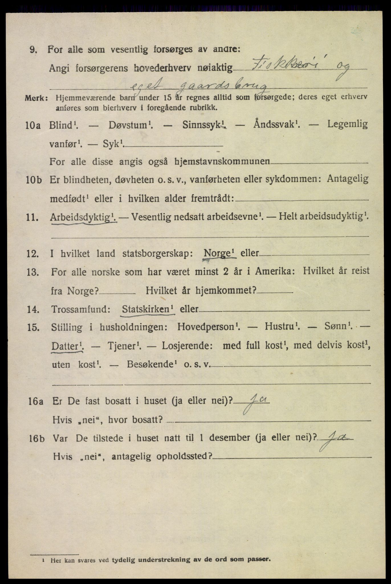 SAK, Folketelling 1920 for 1012 Oddernes herred, 1920, s. 2002
