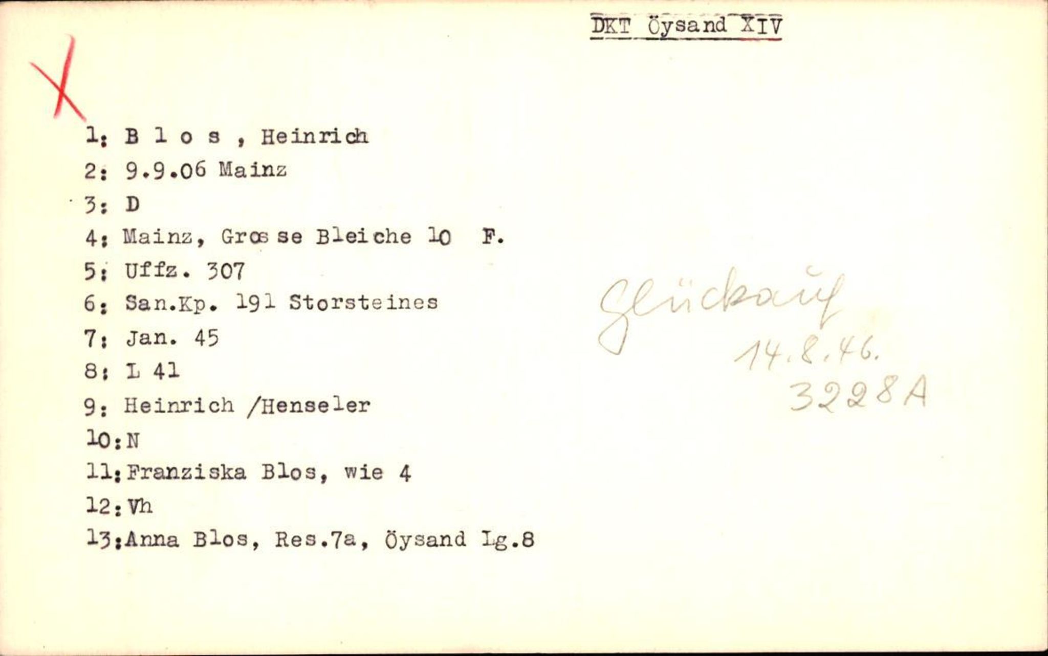 Hjemsendte tyskere , RA/RAFA-6487/D/Db/L0006: Adam-Zimmerman + Ableiter-Barta, 1945-1947, s. 11