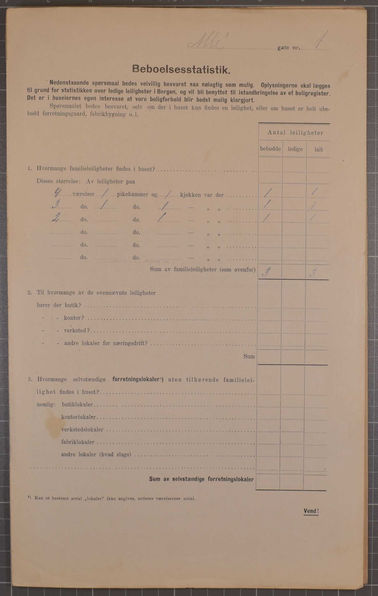 SAB, Kommunal folketelling 1912 for Bergen kjøpstad, 1912, s. 931