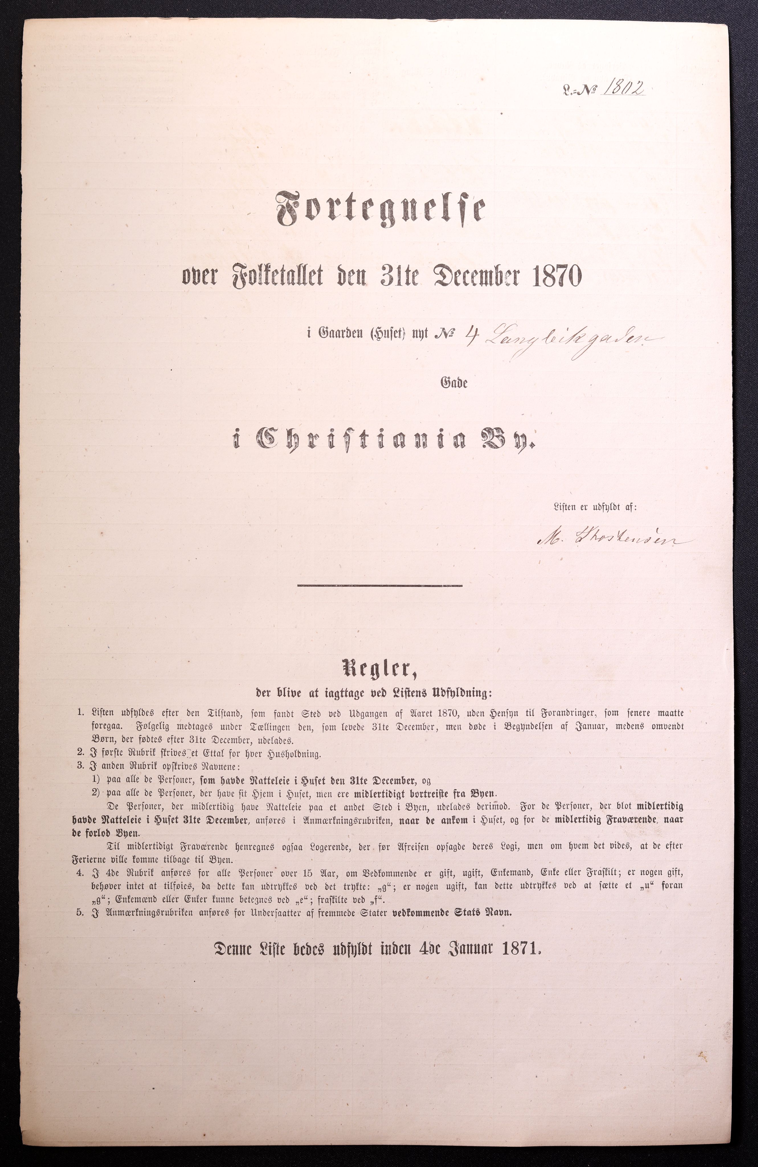 RA, Folketelling 1870 for 0301 Kristiania kjøpstad, 1870, s. 1903