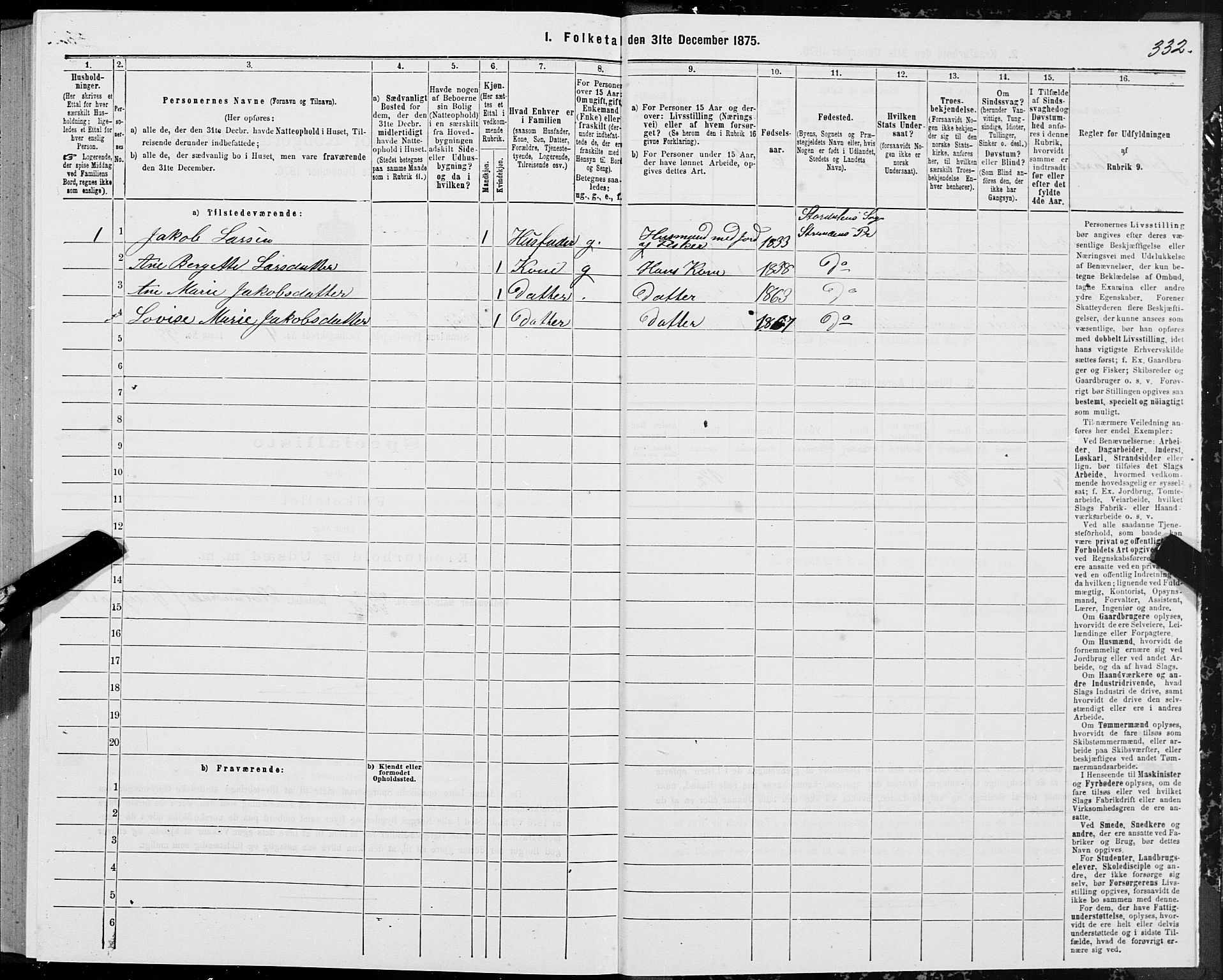 SAT, Folketelling 1875 for 1525P Stranda prestegjeld, 1875, s. 2332