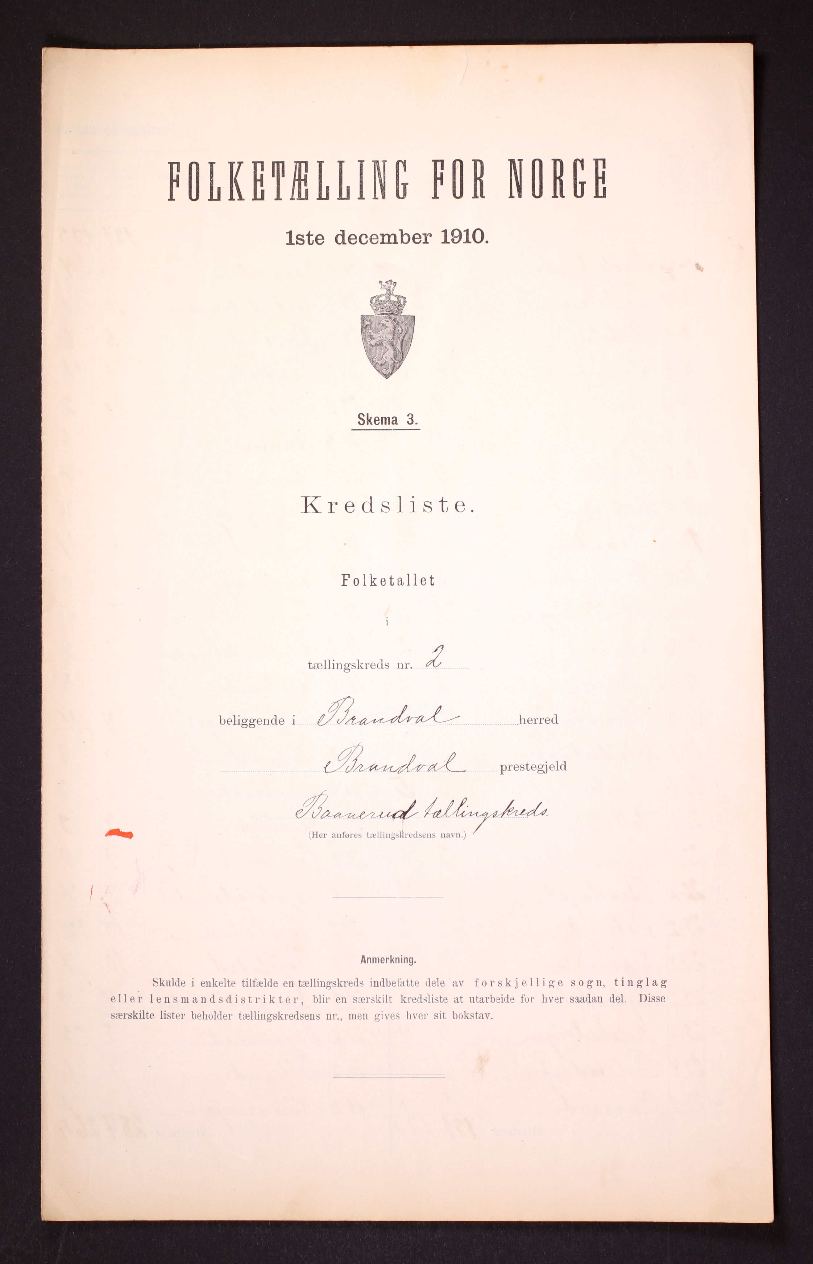RA, Folketelling 1910 for 0422 Brandval herred, 1910, s. 10