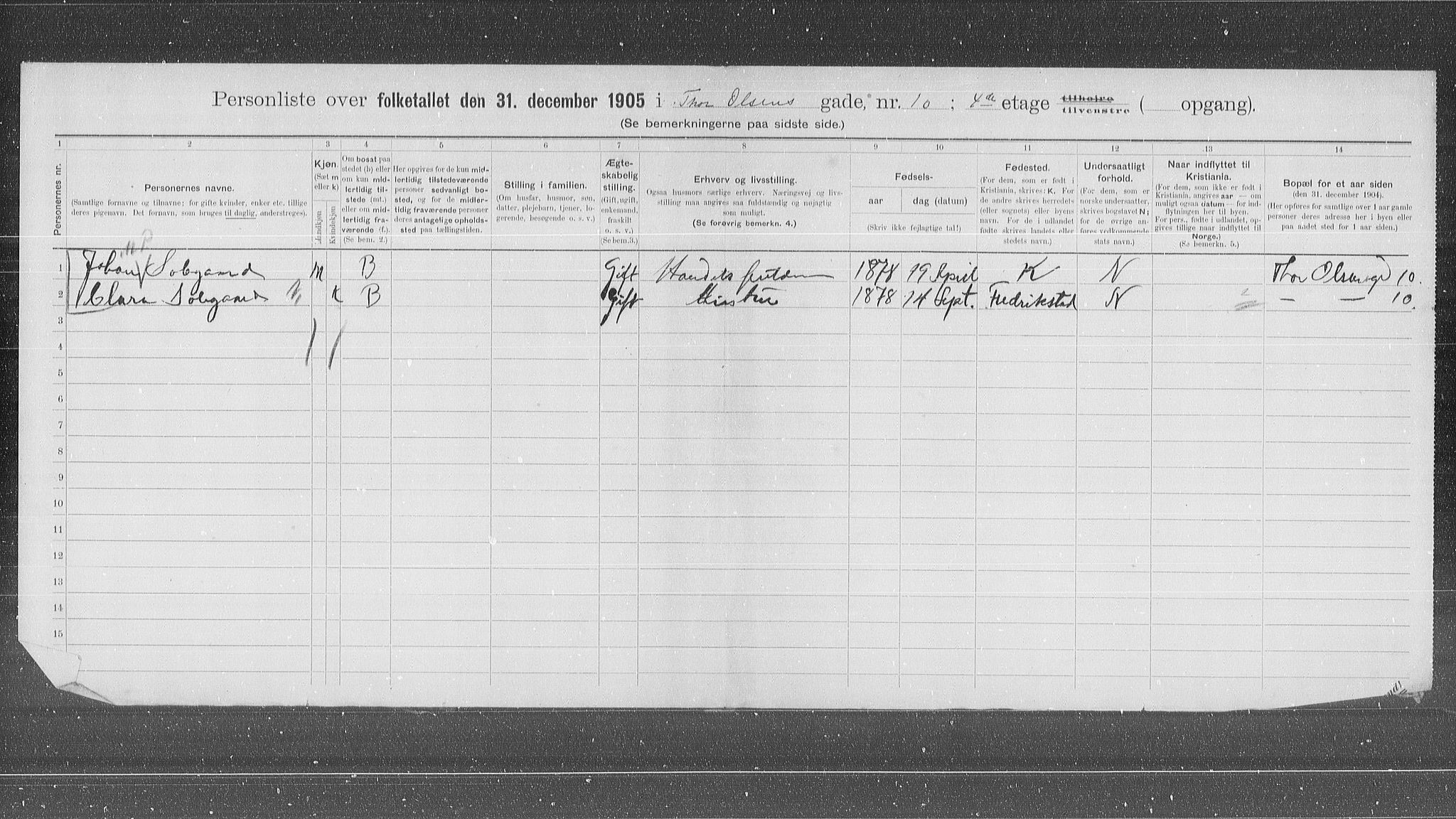 OBA, Kommunal folketelling 31.12.1905 for Kristiania kjøpstad, 1905, s. 57338