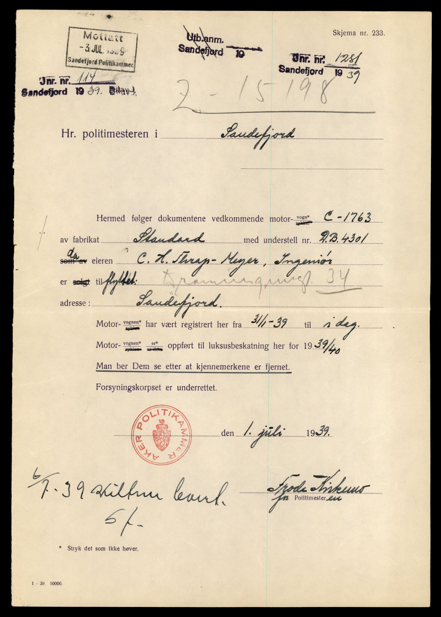 Møre og Romsdal vegkontor - Ålesund trafikkstasjon, AV/SAT-A-4099/F/Fe/L0042: Registreringskort for kjøretøy T 13906 - T 14079, 1927-1998, s. 2197