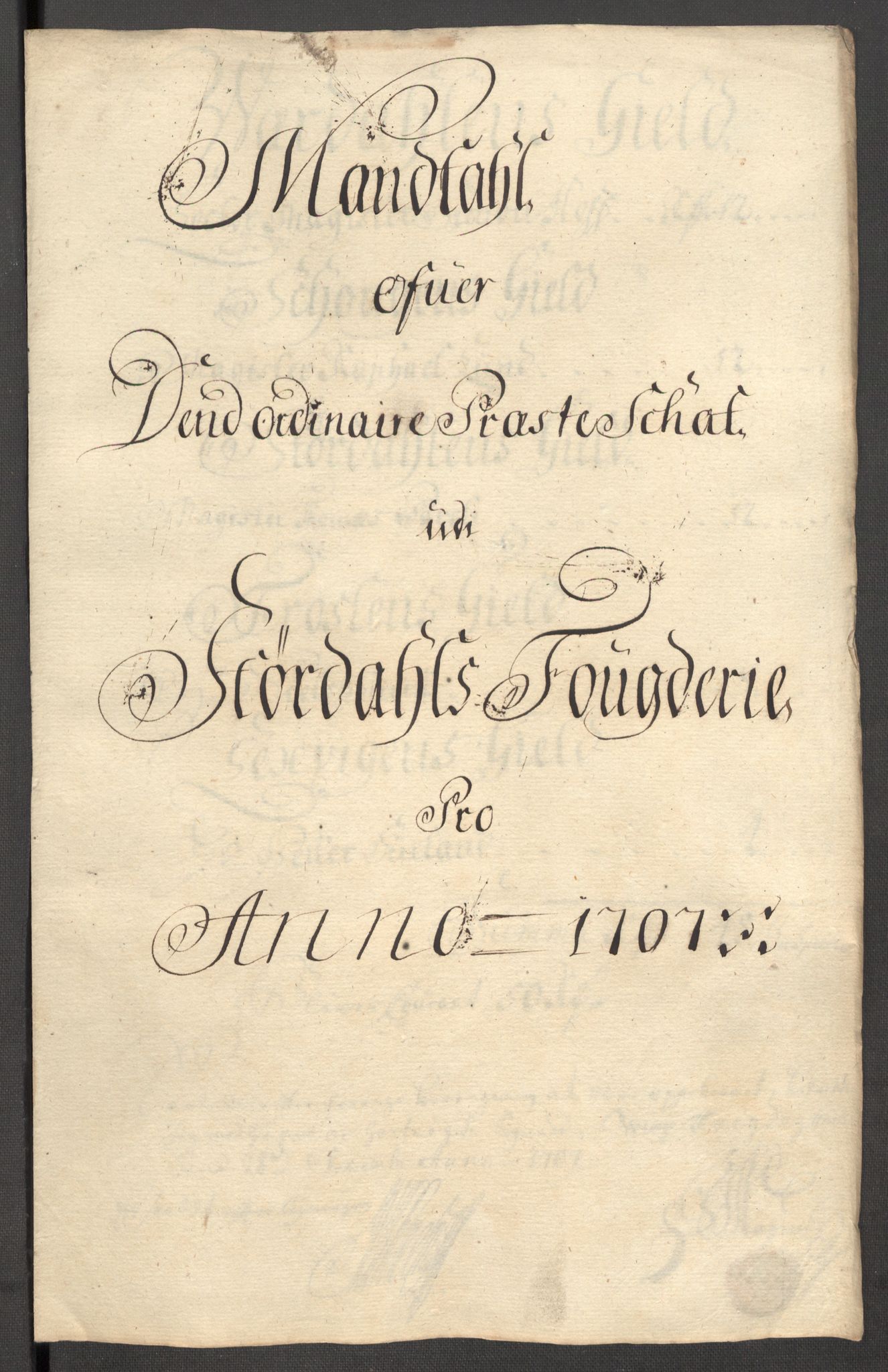 Rentekammeret inntil 1814, Reviderte regnskaper, Fogderegnskap, RA/EA-4092/R62/L4197: Fogderegnskap Stjørdal og Verdal, 1707, s. 116