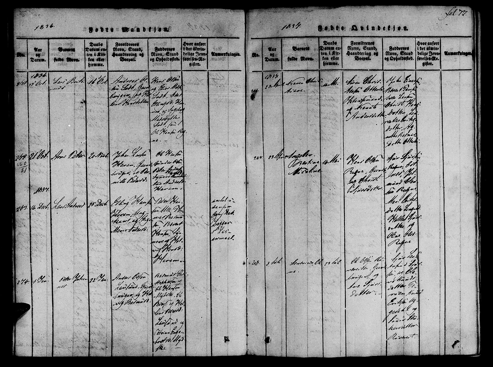 Ministerialprotokoller, klokkerbøker og fødselsregistre - Møre og Romsdal, SAT/A-1454/536/L0495: Ministerialbok nr. 536A04, 1818-1847, s. 77